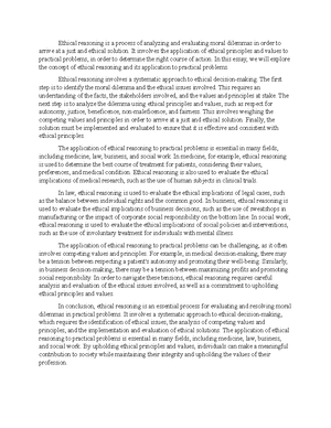 Ethical Issues essay - Explores and evaluates the moral implications of ...