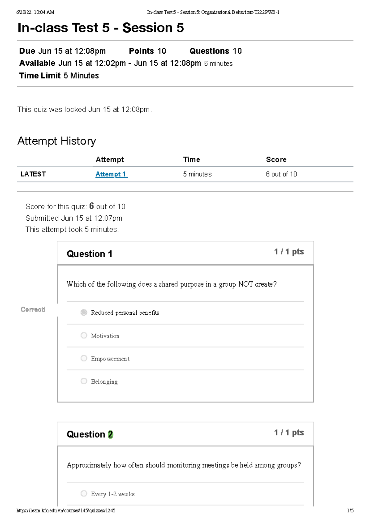 In-class-Test-5-Session-5 -Organisational-Behaviour-T222PWB-1 - In ...