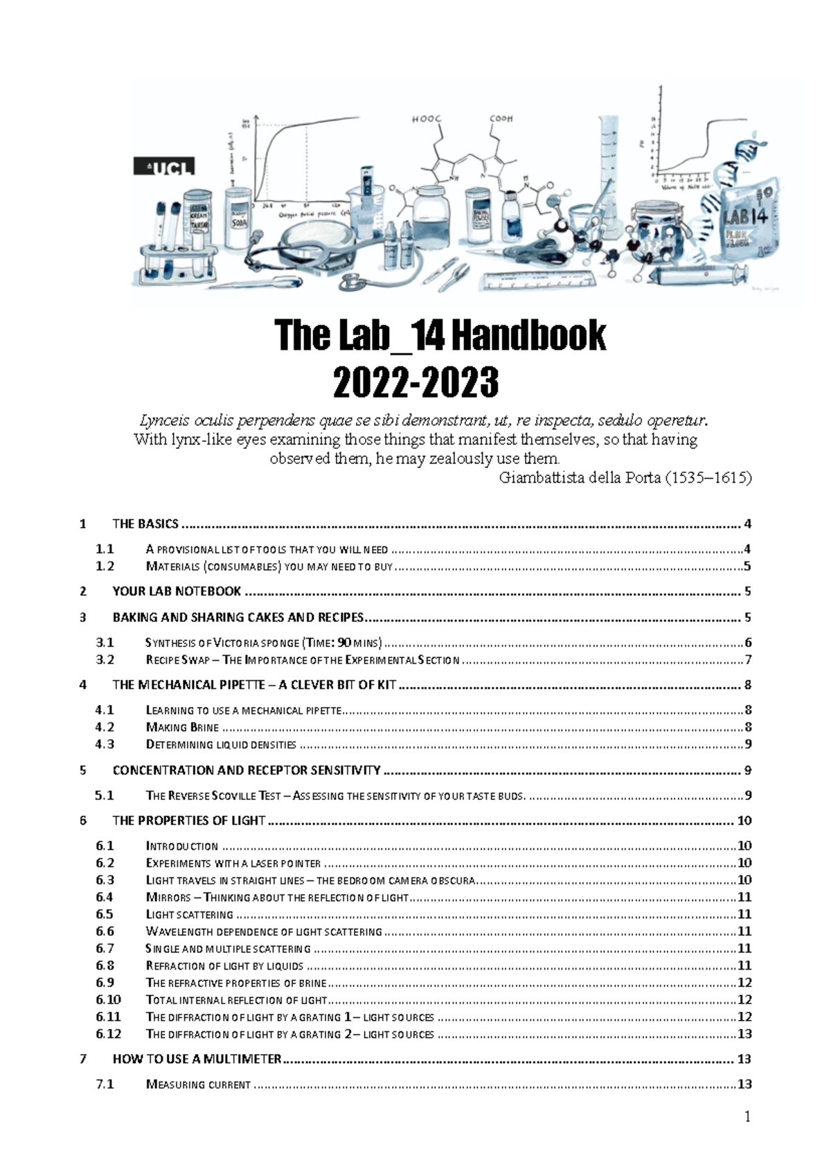 Lab 14 Handbook - Notes - The Lab_14 Handbook Lynceis oculis perpendens ...
