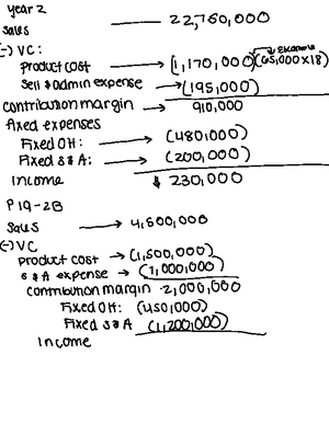 (Ch 16) Process Costing and Analysis Notes - ACCT 202 - Studocu