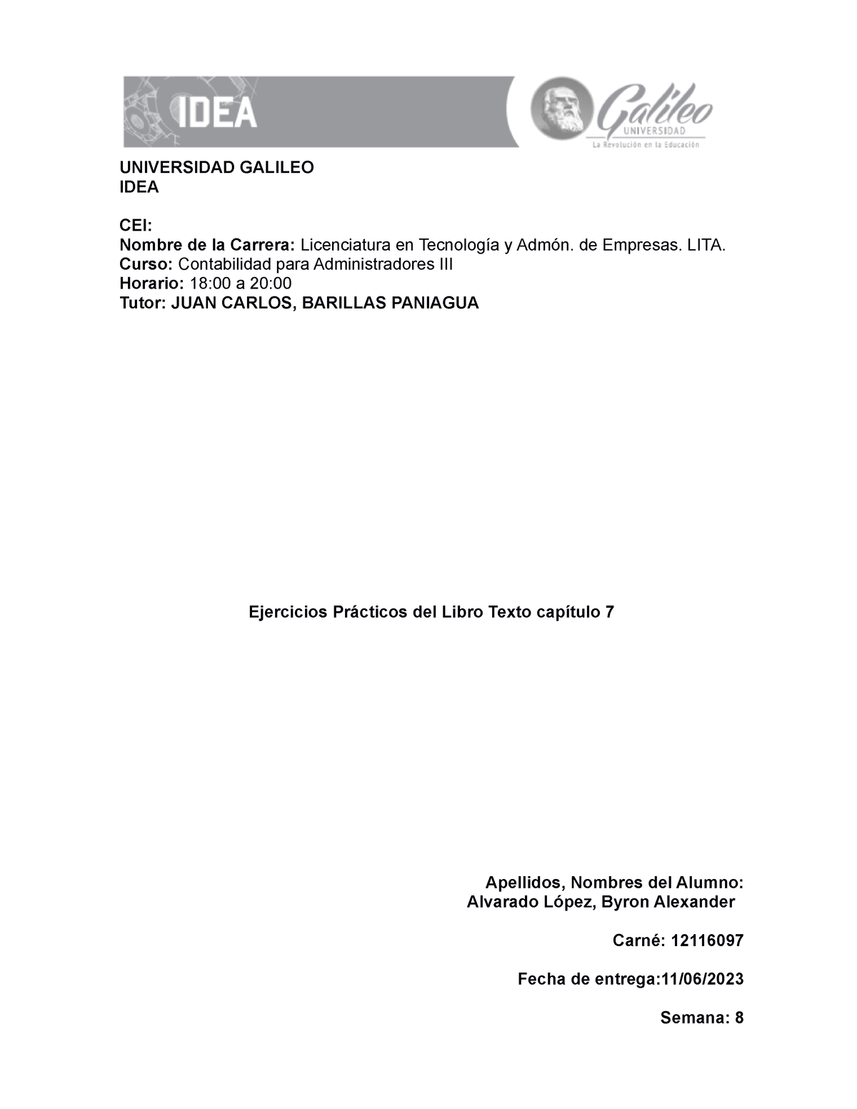 Capitulo 7 Semana 8 - Contabilidad Para Admistradores - GES - Studocu