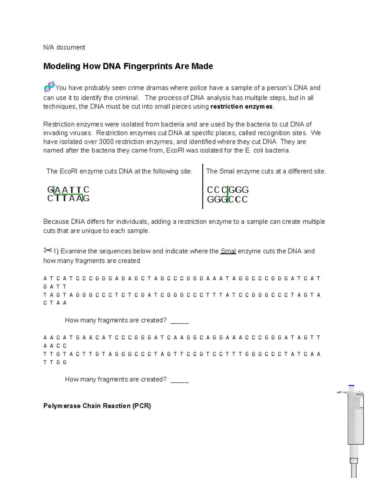 assignment of dna