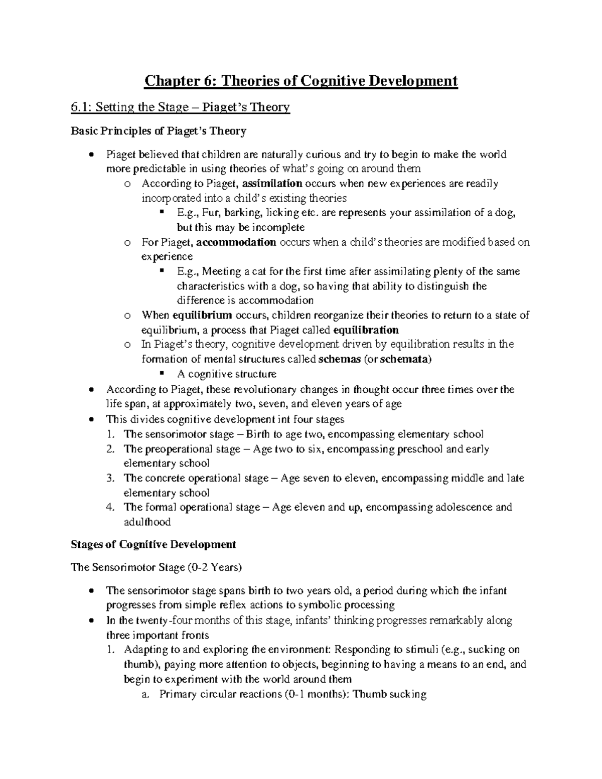 Chapter 6 - Theories of Cognitive Development-converted - Chapter 6 ...