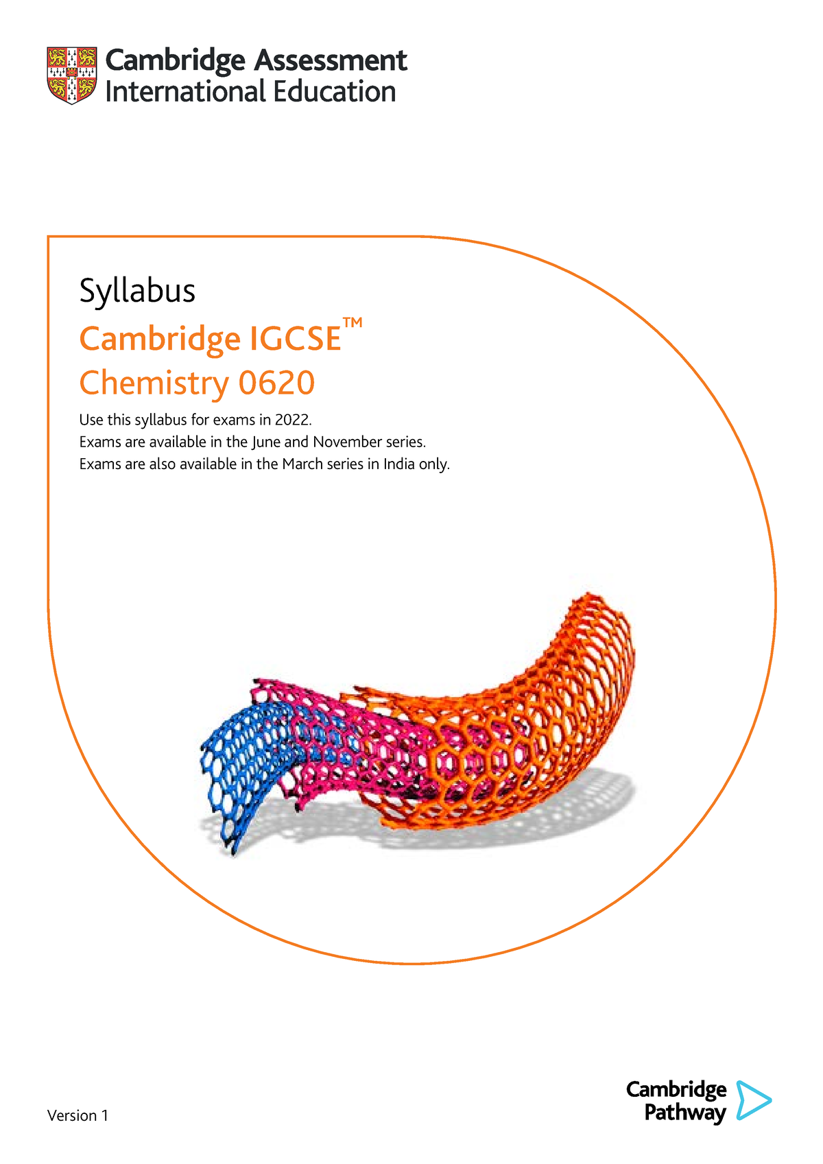 Chemistry -2022-syllabus - Version 1 Syllabus Cambridge IGCSE ...