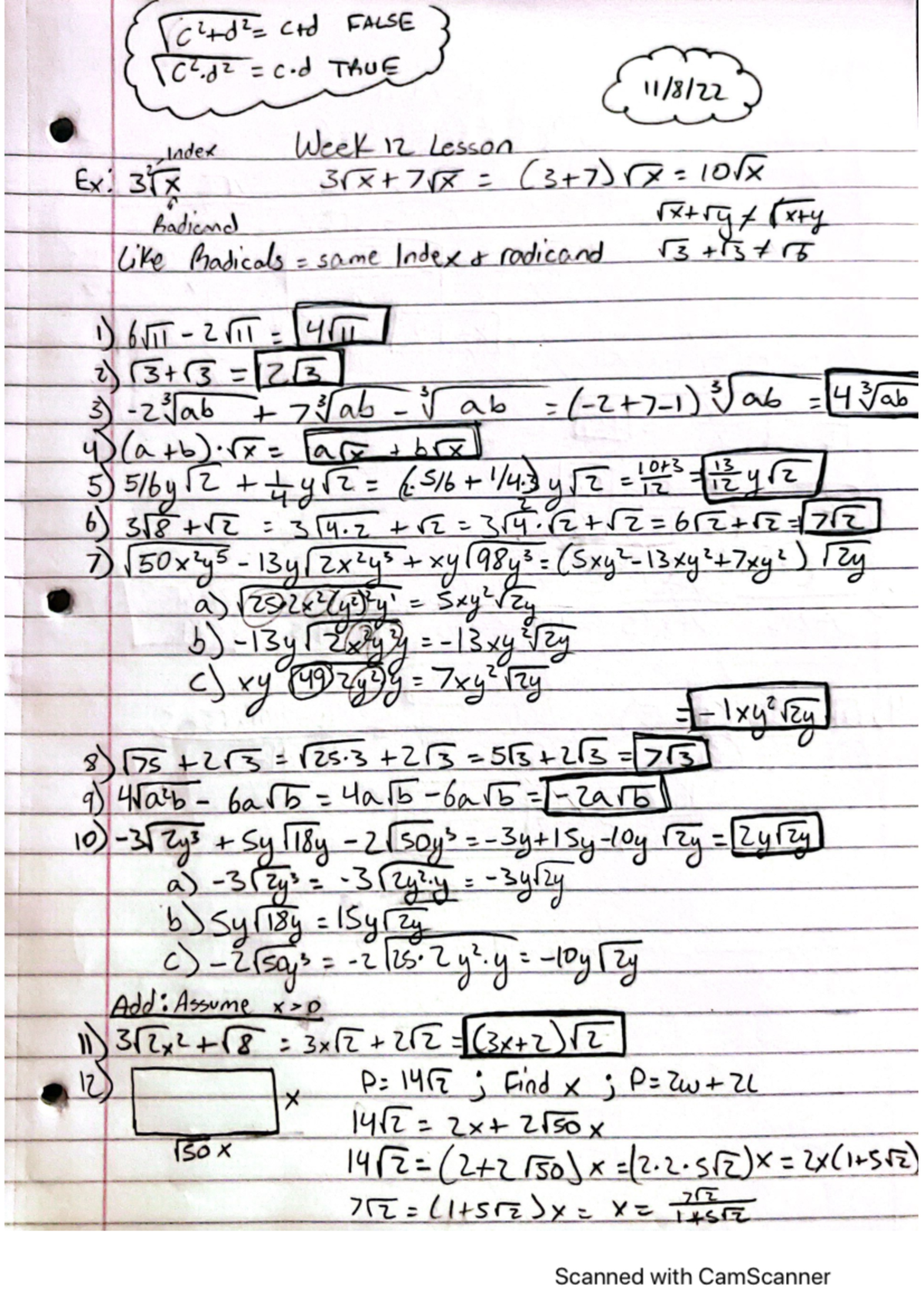 Week 12 alg - Week 12 of intro to algebra lecture notes - MAC1992 - Cc ...