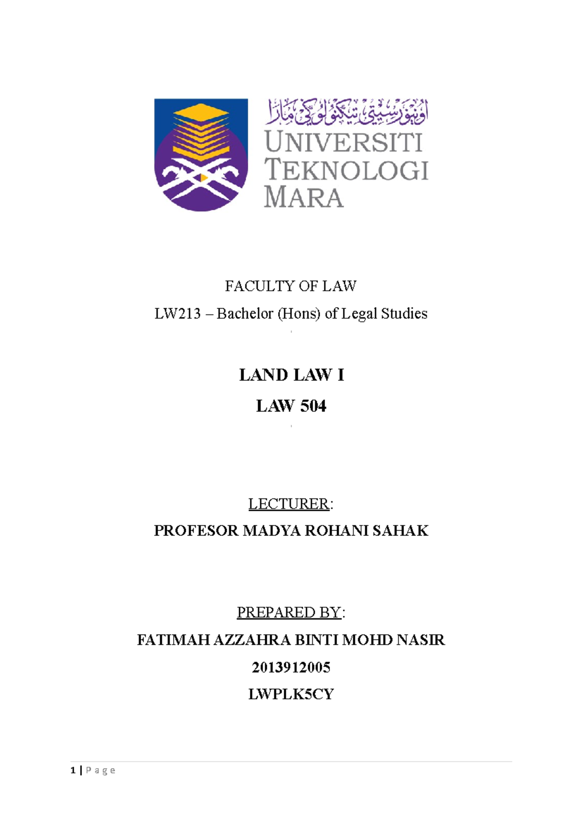 assignment meaning land law