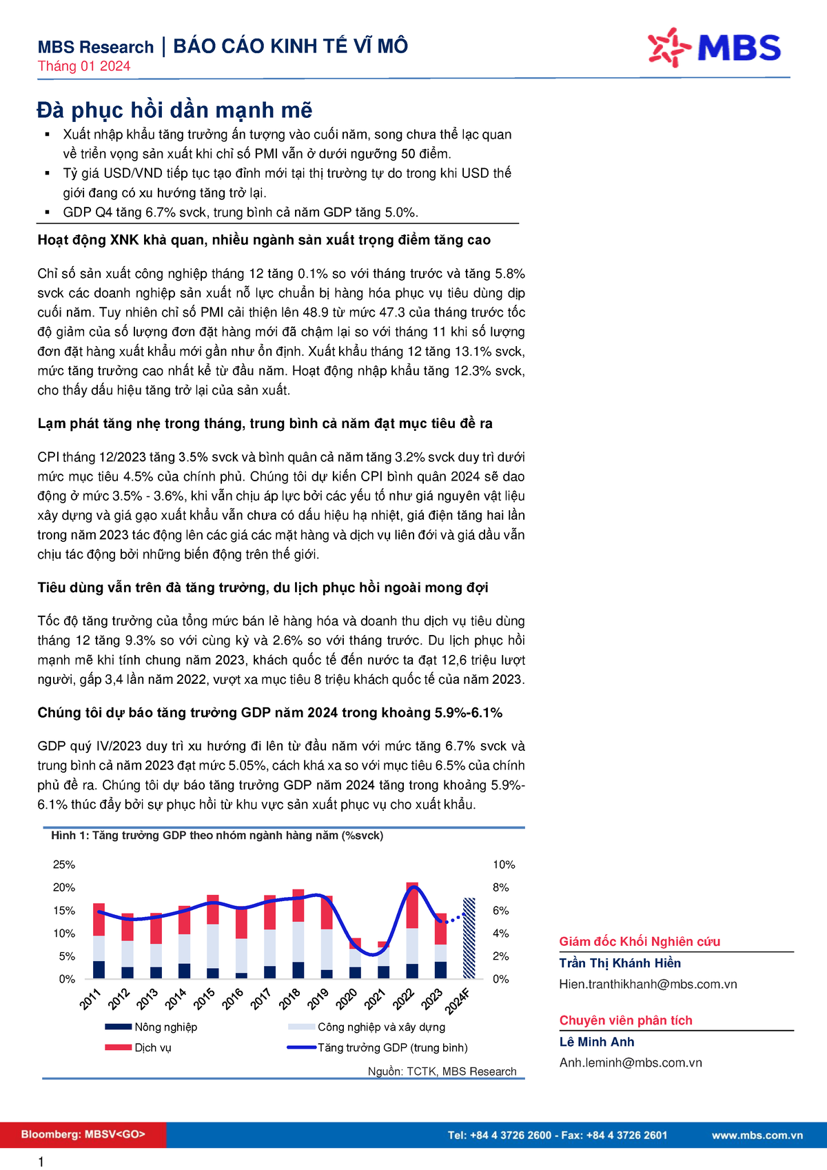 Vietnamoutlook 20240112 Tv - MBS Research | BÁO CÁO KINH TẾ VĨ MÔ Tháng ...