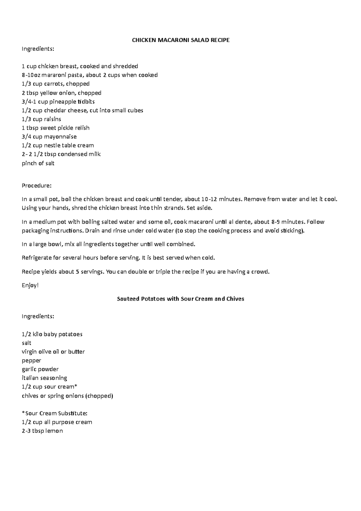 Chicken Macaroni Salad Recipe - CHICKEN MACARONI SALAD RECIPE ...