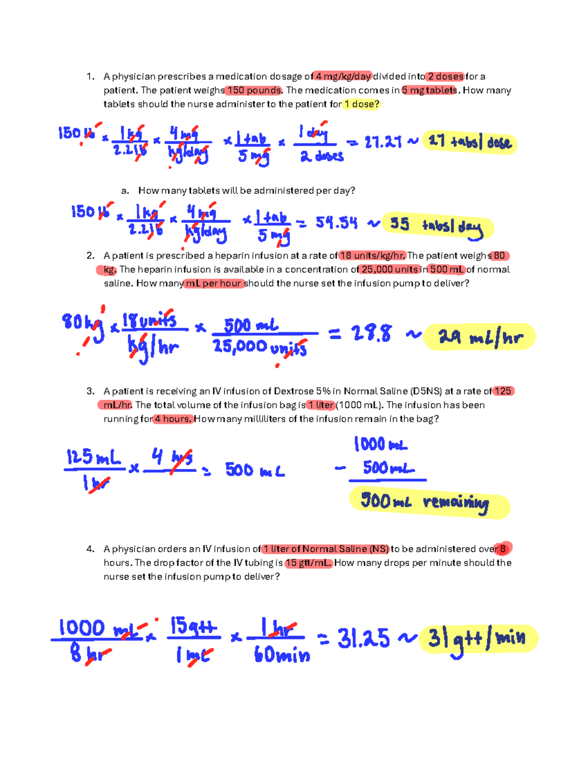 N120 Zoom Med Math - Zoom med math - 1. A physician prescribes a ...