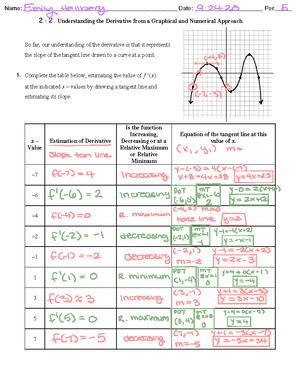 2-3 - 2-3 - Analytically Finding the Derivative of Polynomial ...