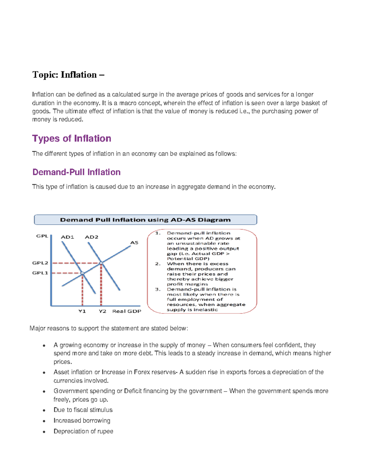 Inflation-1 - It is realated to indian economy - Topic: Inflation ...