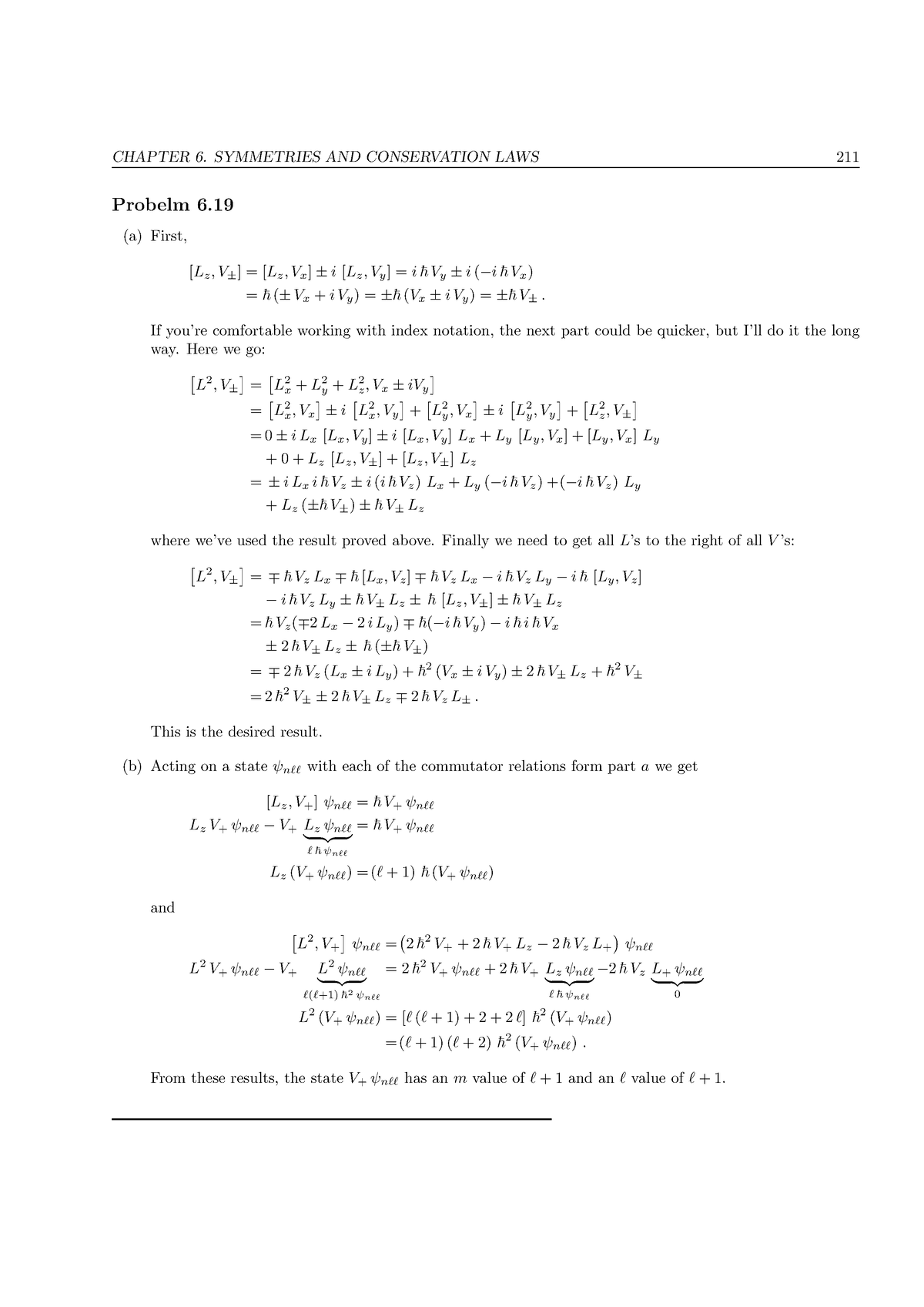 EP455 Study Material 211 - CHAPTER 6. SYMMETRIES AND CONSERVATION LAWS ...