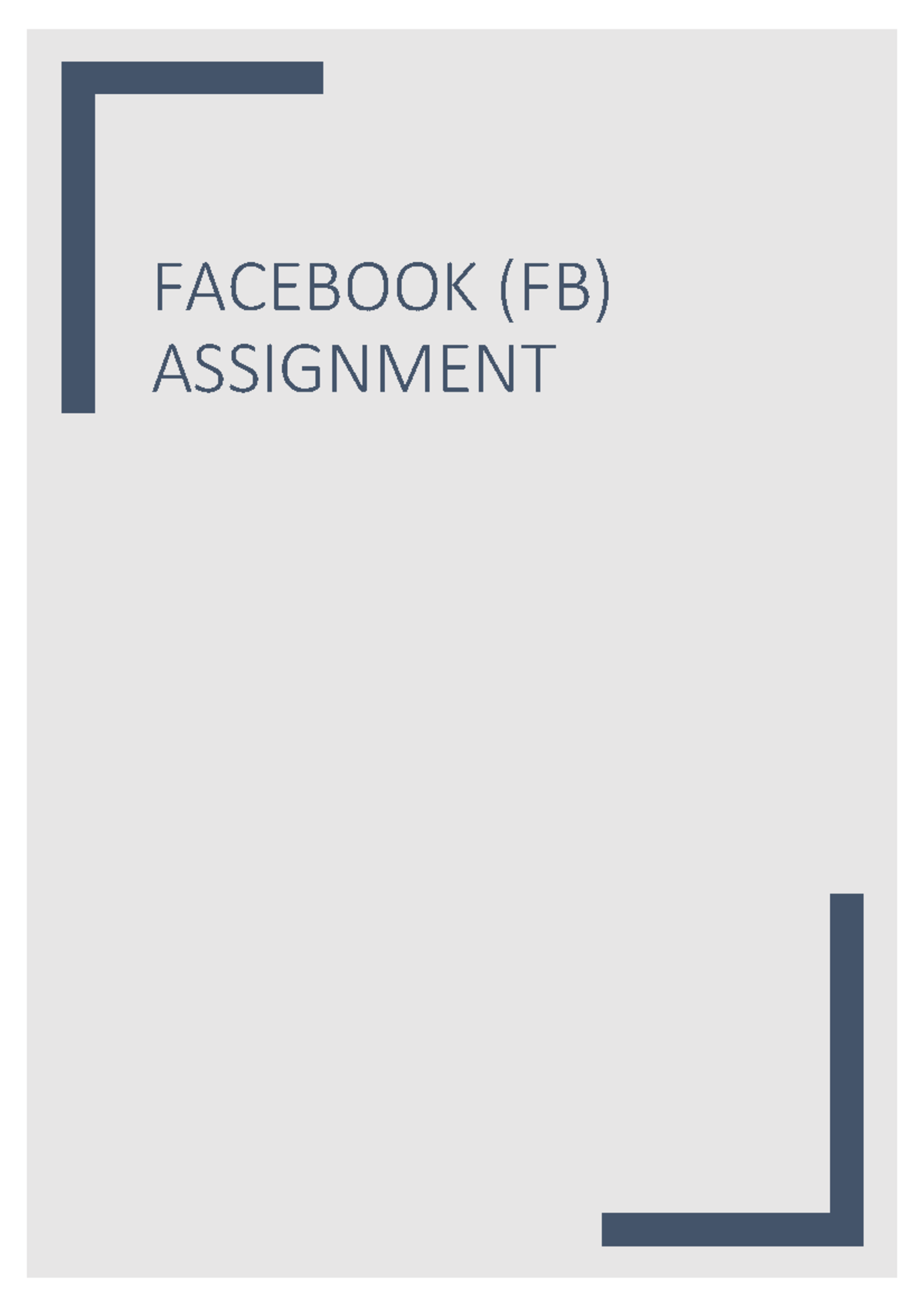 FINC2012 - Assignment - Warning: TT: undefined function: 32 FACEBOOK ...