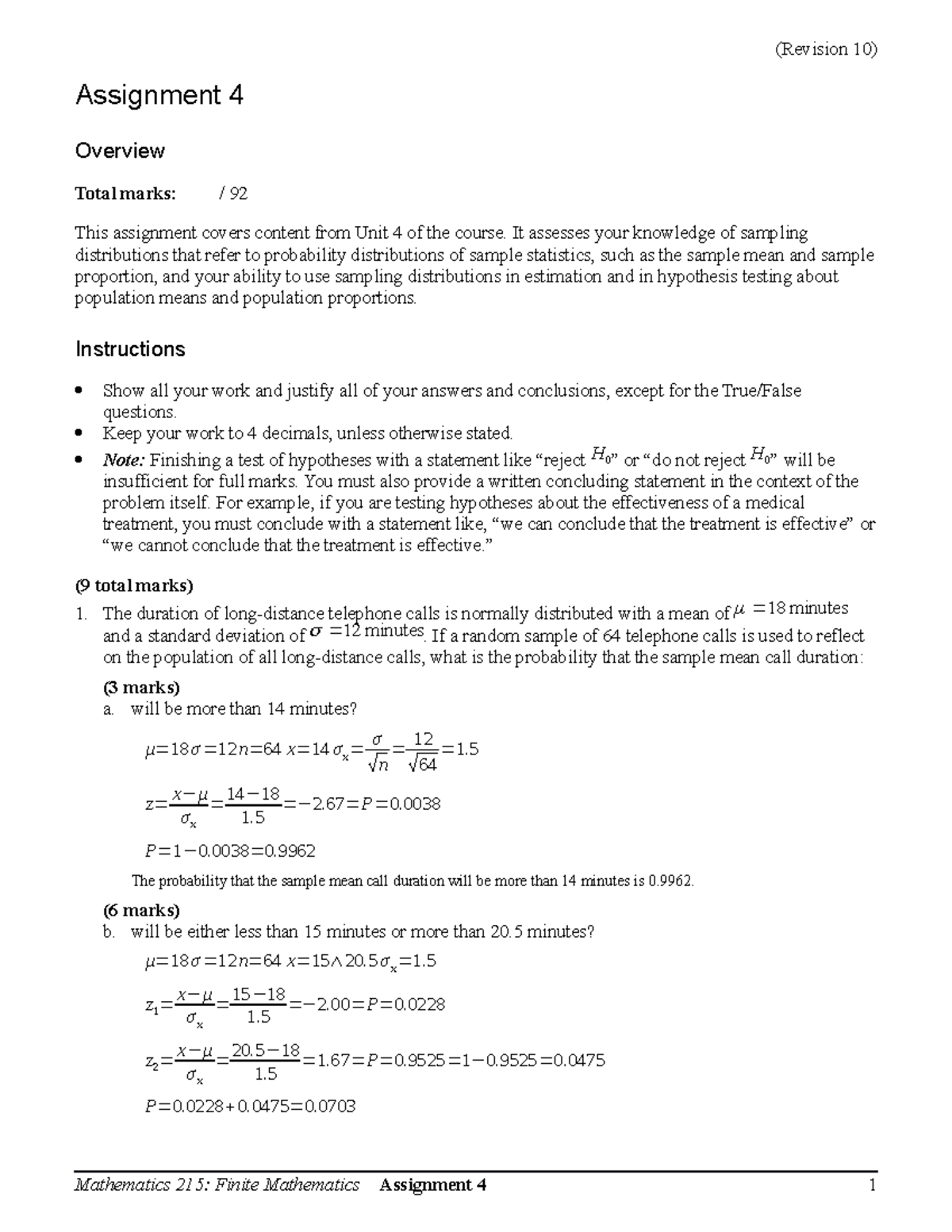 math 215 assignment 4 revision 10