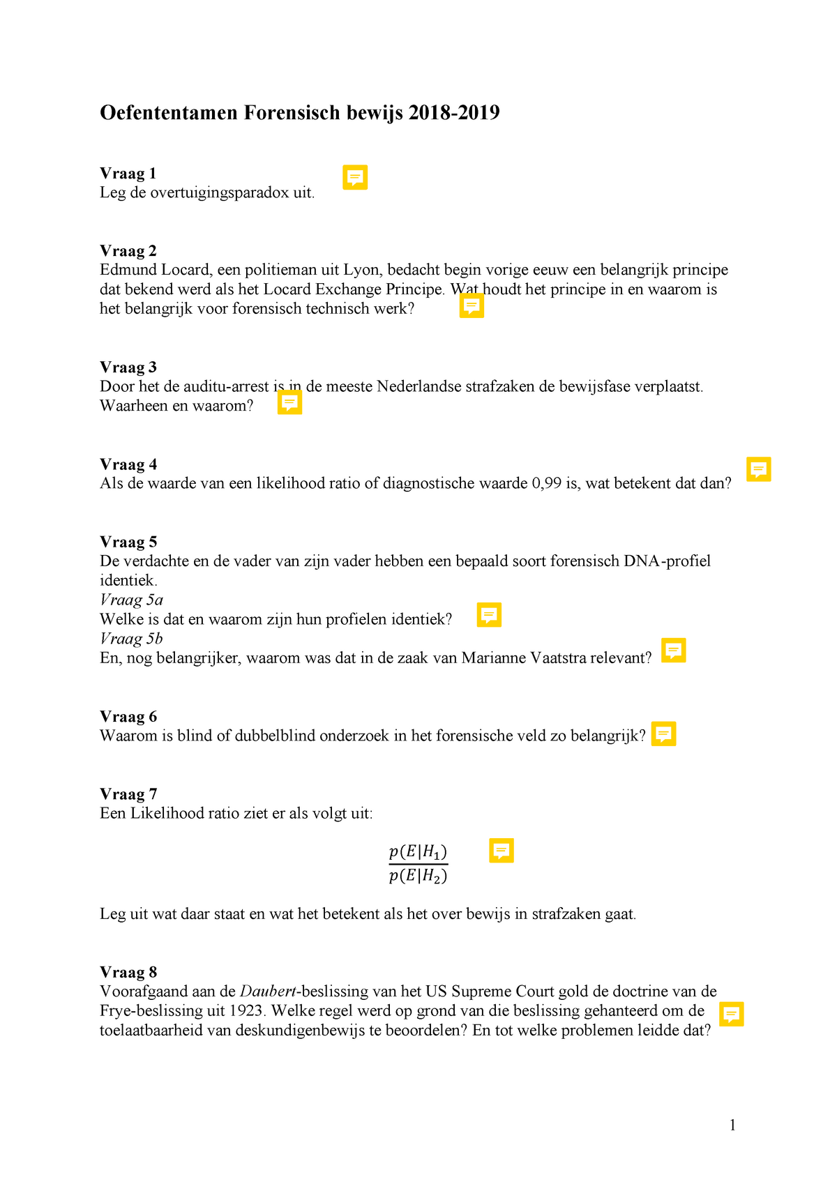 Proef/oefen Tentamen 2019, Vragen En Antwoorden - Warning: Popup ...