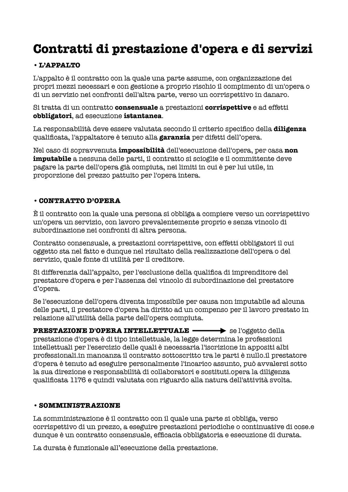 Prestaz Opera Pdf Contratti Di Prestazione D Opera E Di Servizi L