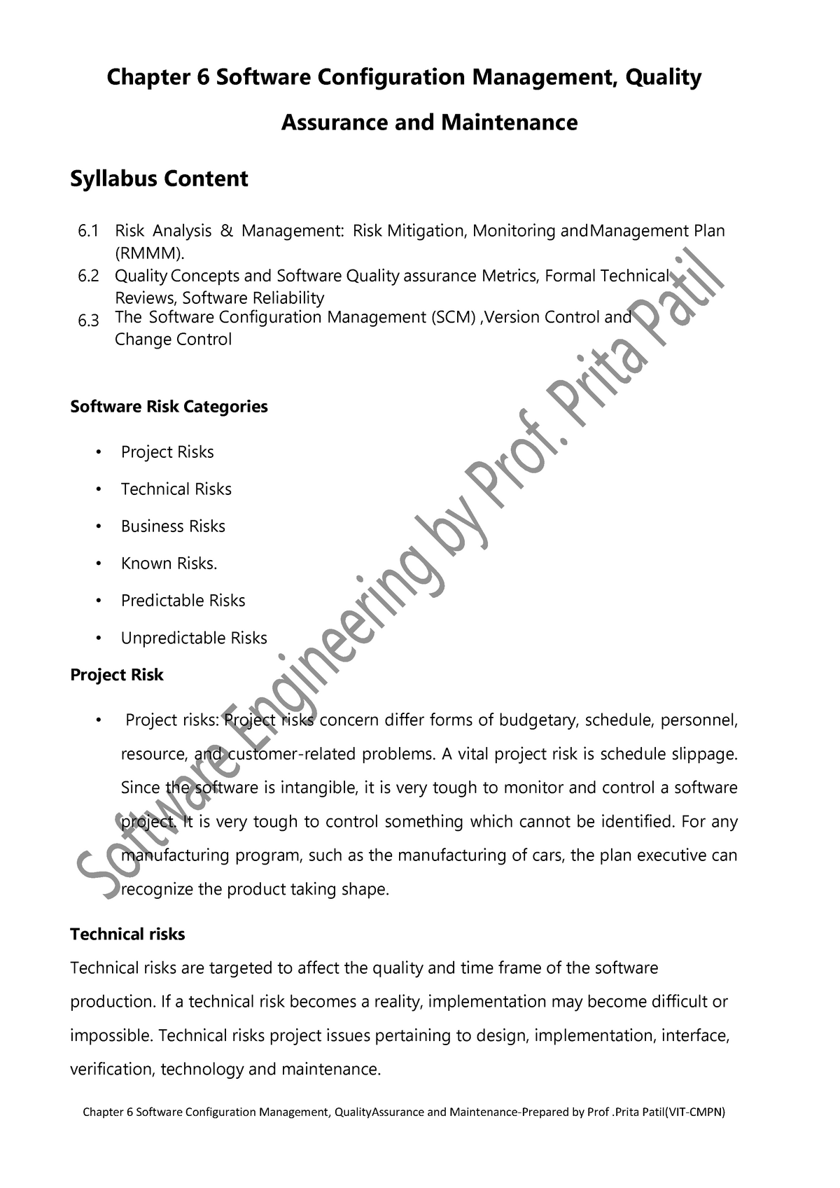 case study assignment on software configuration management and risk management