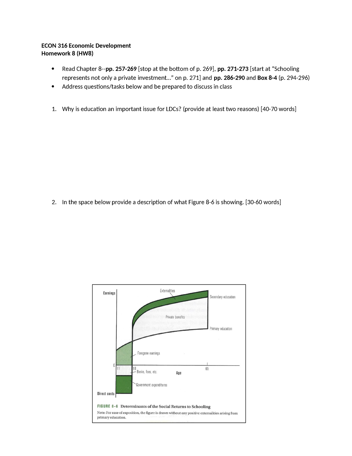 development economics homework