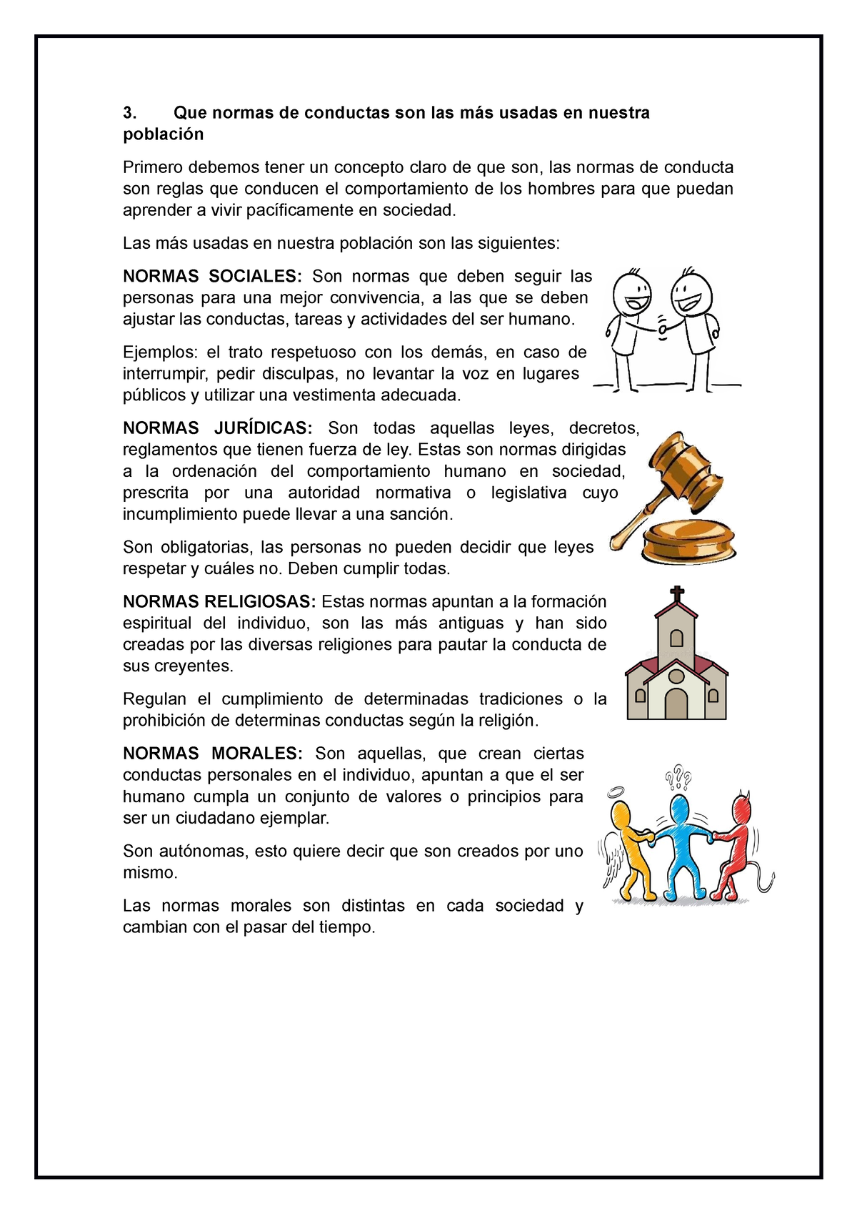 3normas De Conductas Mas Usadas Que Normas De Conductas Son Las Más Usadas En Nuestra 0730