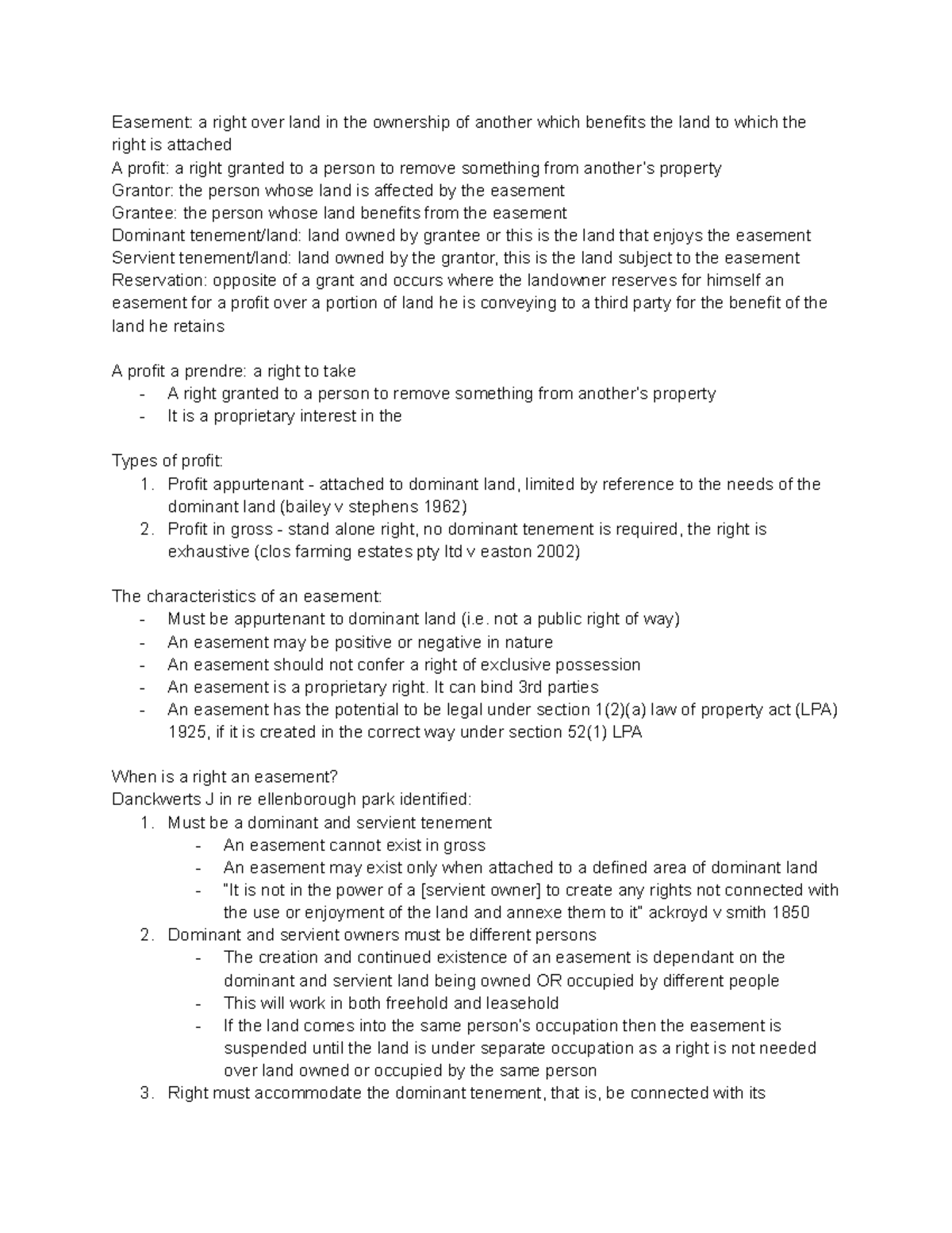 Easements and profits - Module leader and lecture by Andrew Cash ...