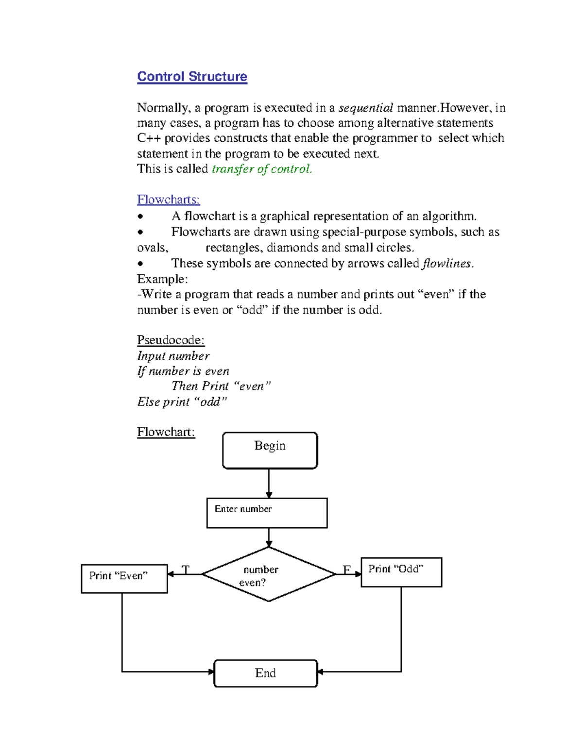 Control Structures CPP - Control Structure Normally, a program is ...