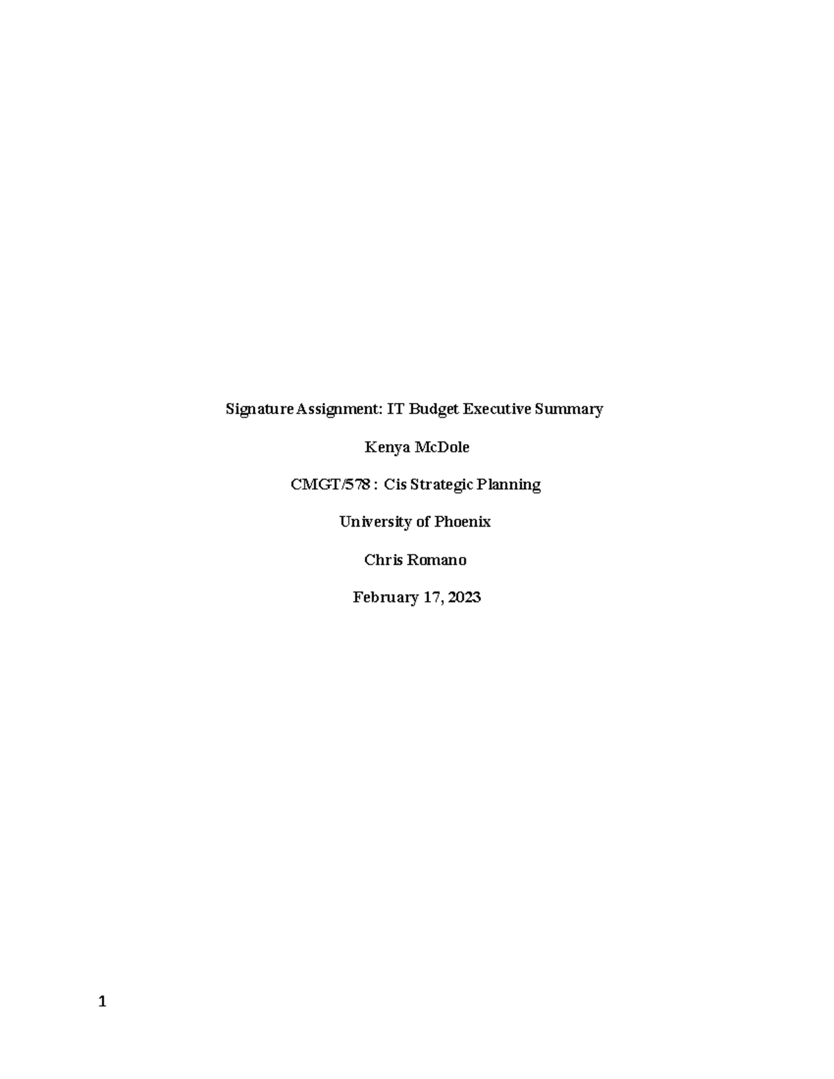 IT Budget Executive Summary Signature Assignment IT Budget Executive   Thumb 1200 1553 