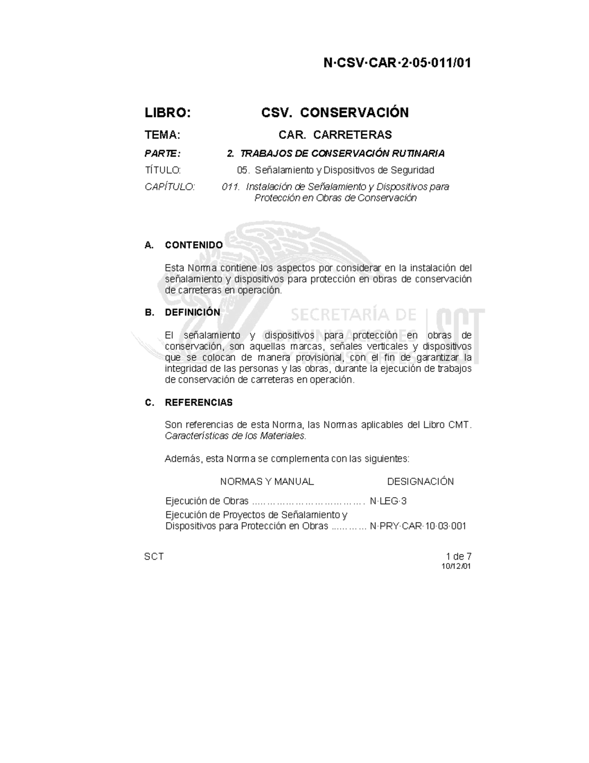 N CSV CAR 2 05 011 01 - MMMMMMMMMMM - 1 de 7 SCT N∑CSV∑CAR∑2∑05∑011 ...