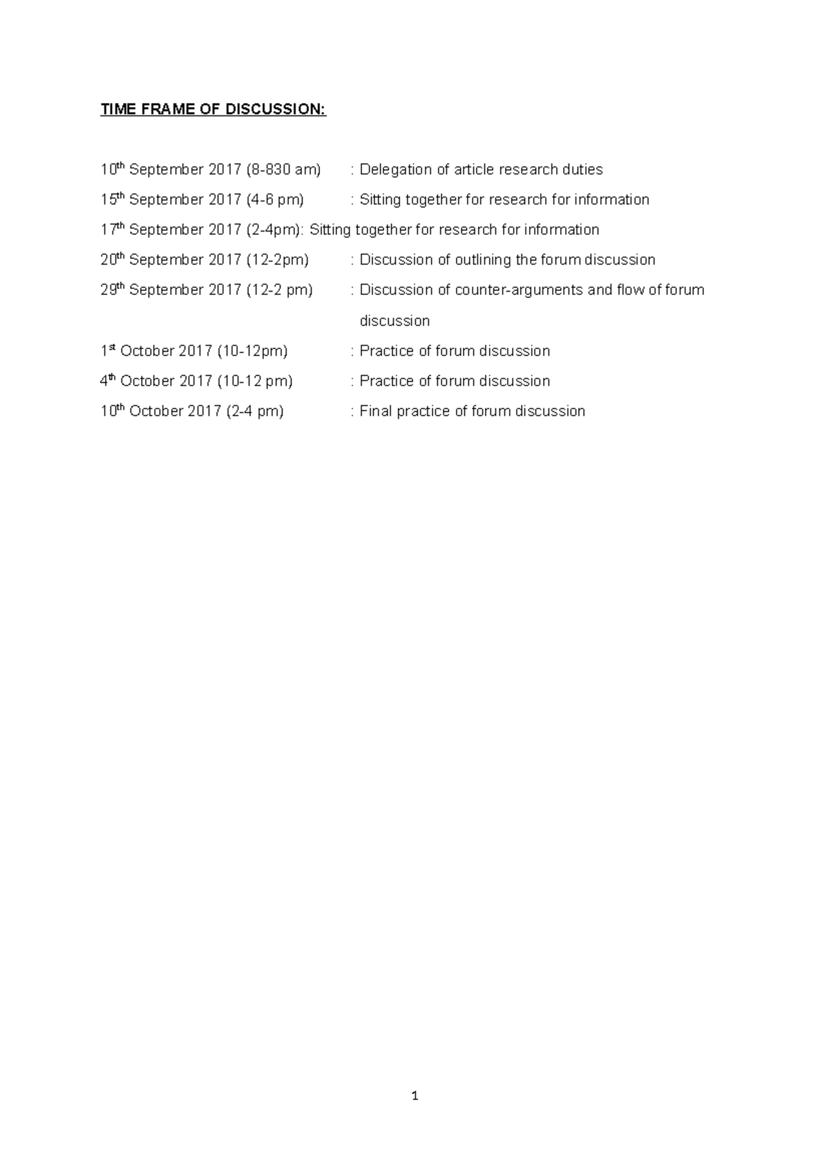 ELC501 Sample Format FOR Timeframe Discussion , Forum Discussion ...