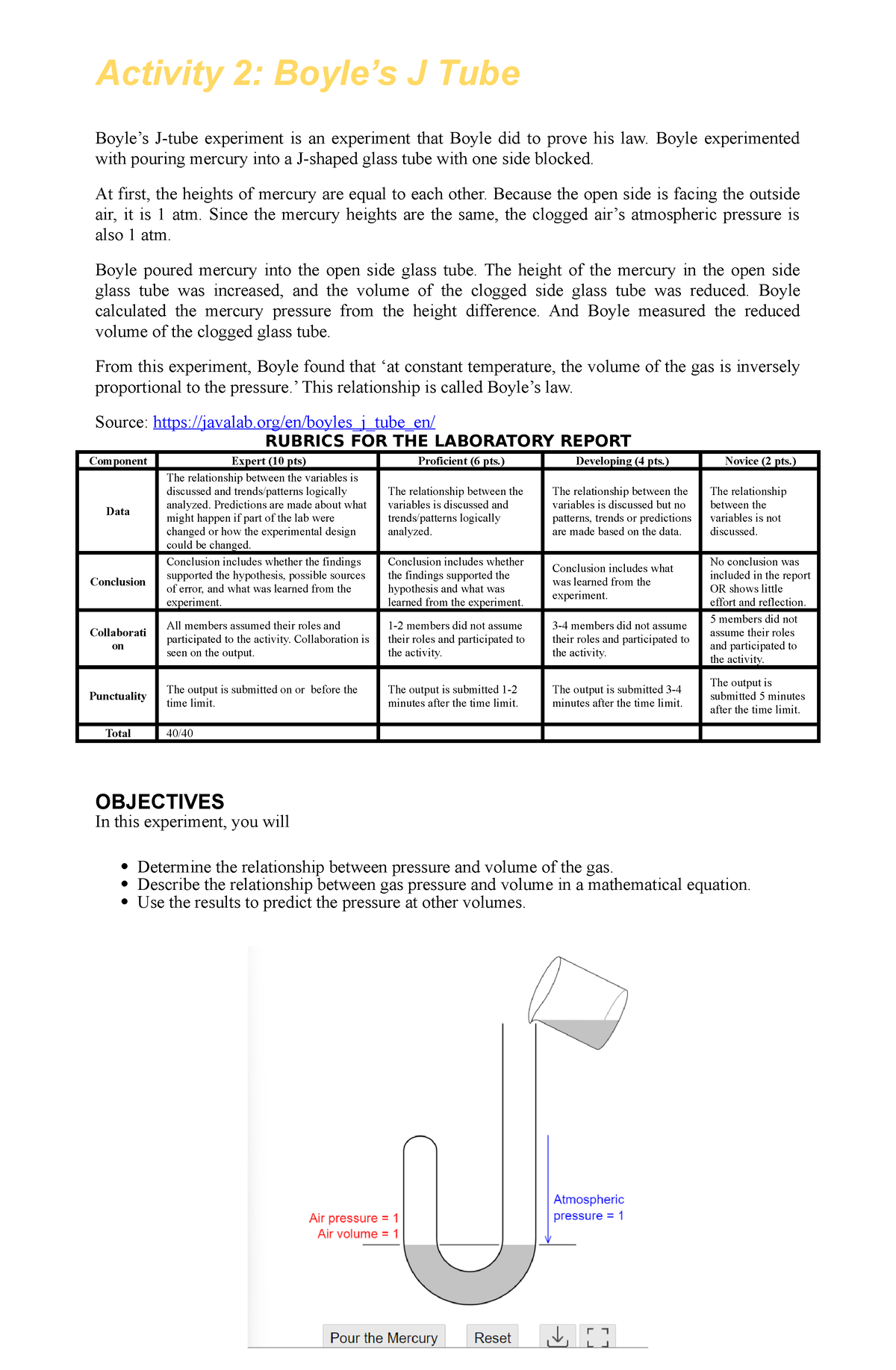 j tube experiment biology spm