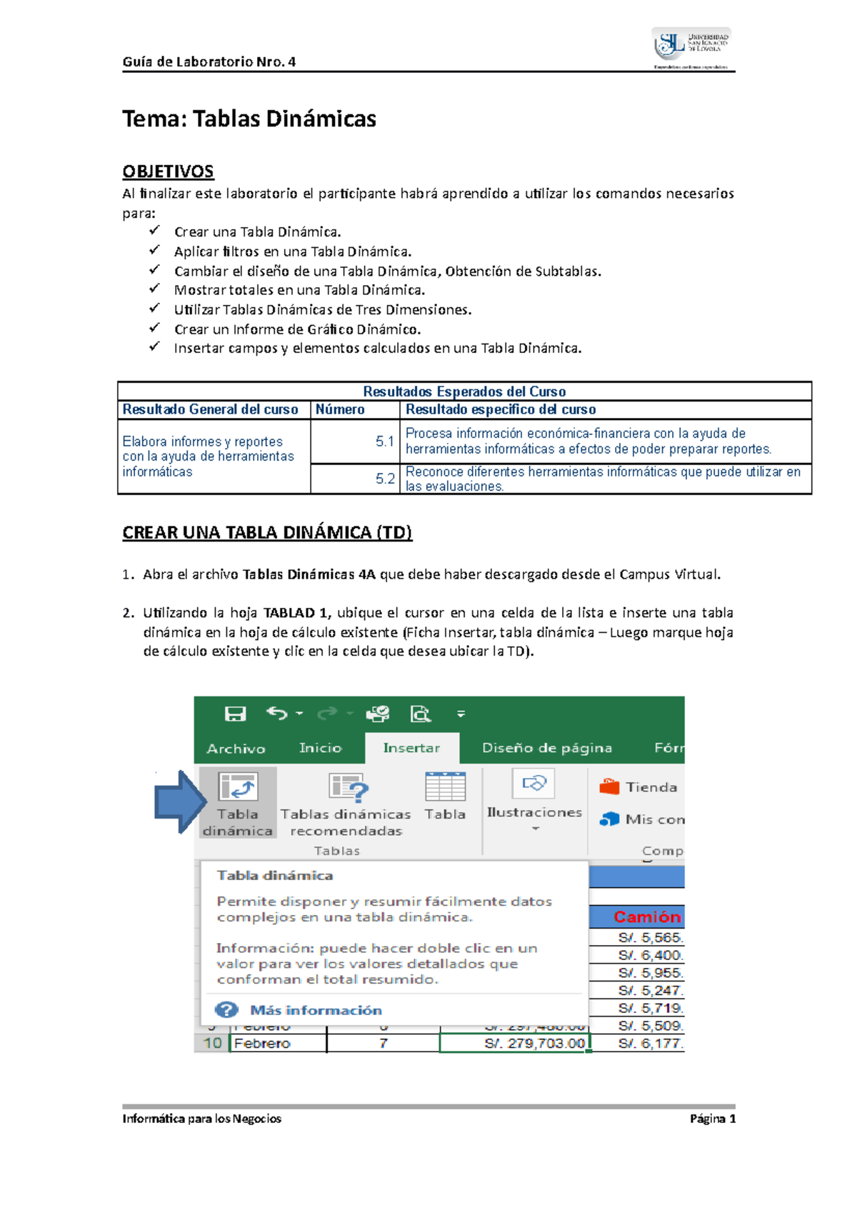 Tablasdinamicasindicaciones Tema Tablas Dinámicas OBJETIVOS Al