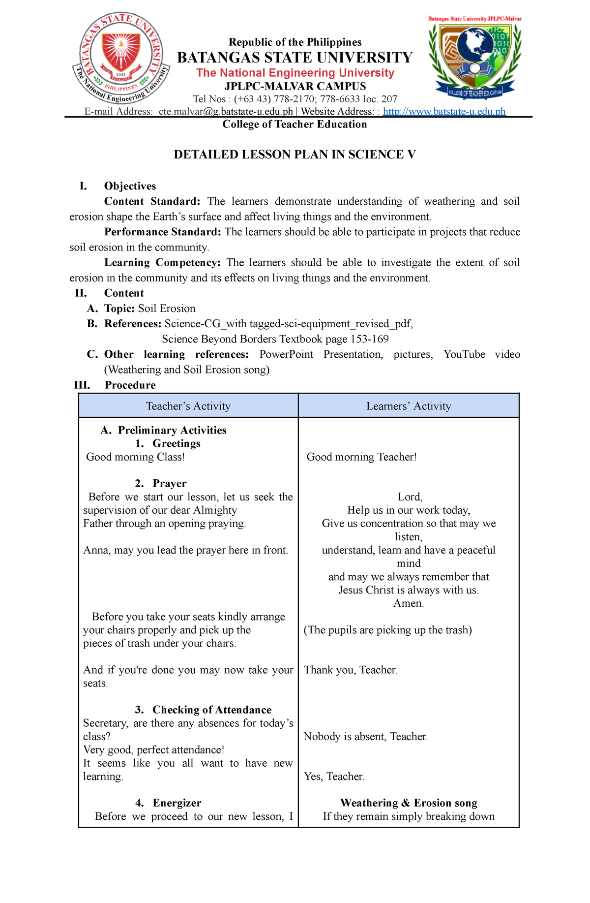 7E's- DLP - BATANGAS STATE UNIVERSITY The National Engineering ...