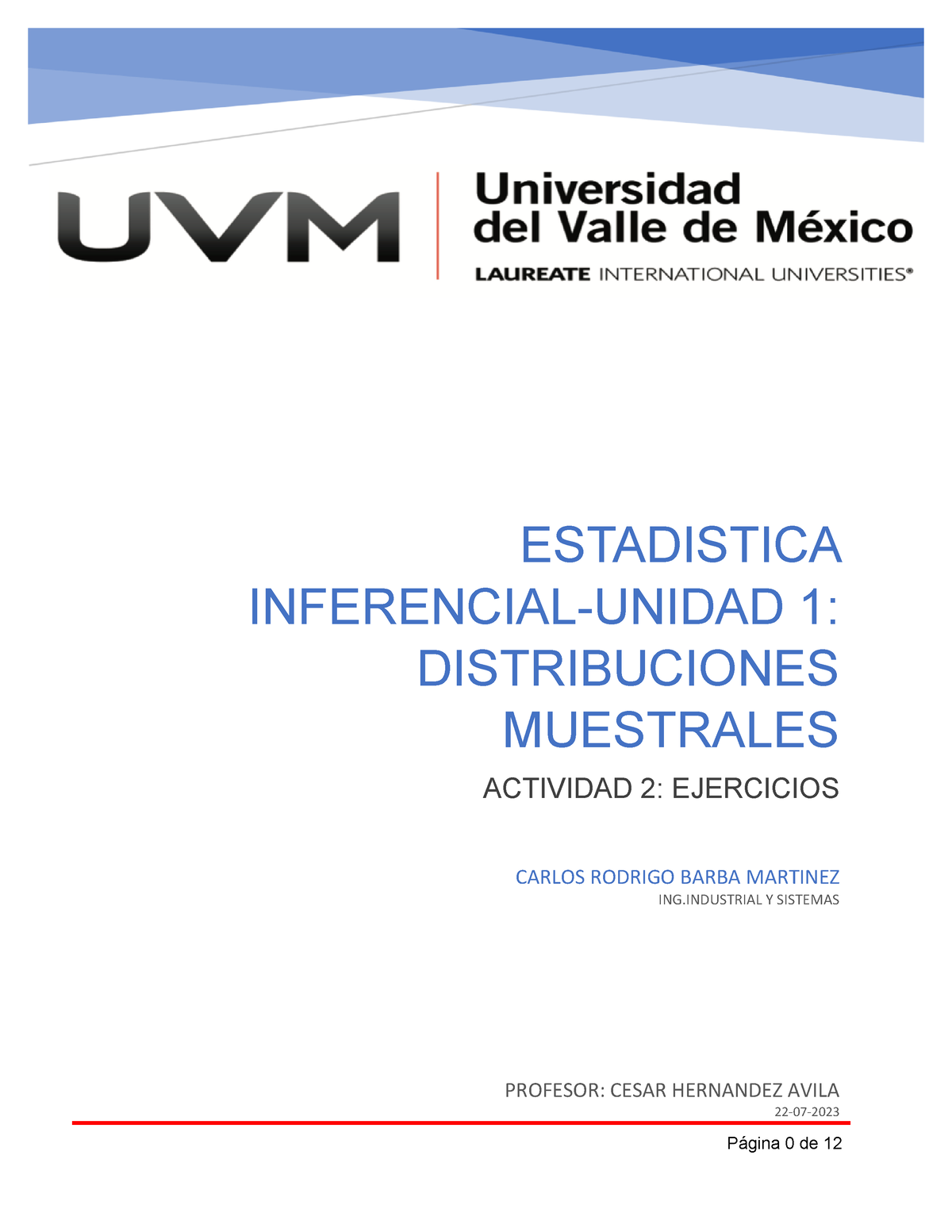 A Actividad Estadistica Inferencial Uvm Estad Stica Inferencia Hot