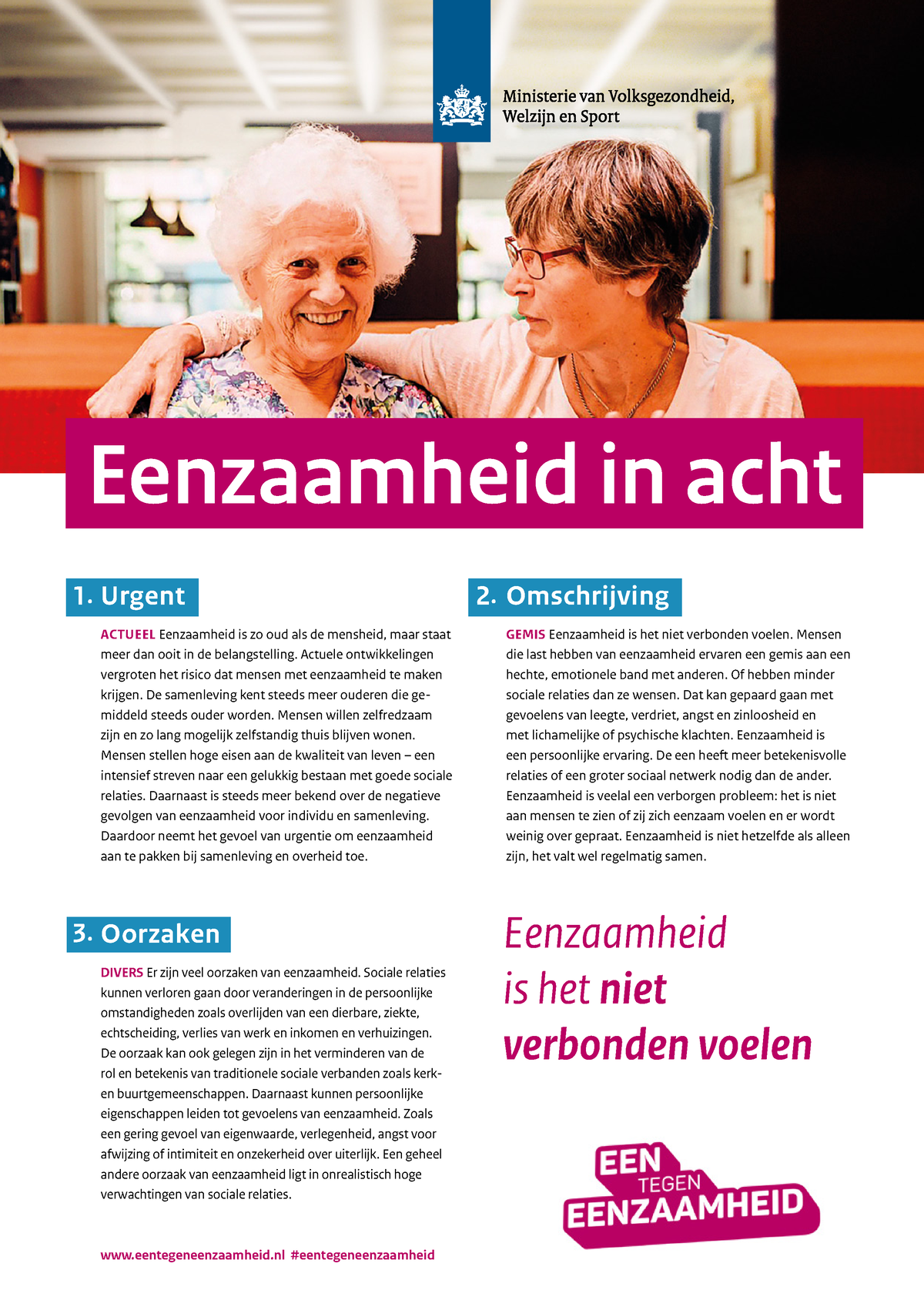 Week Tegen Eenzaamheid Factsheet - Urgent ACTUEEL Eenzaamheid Is Zo Oud ...