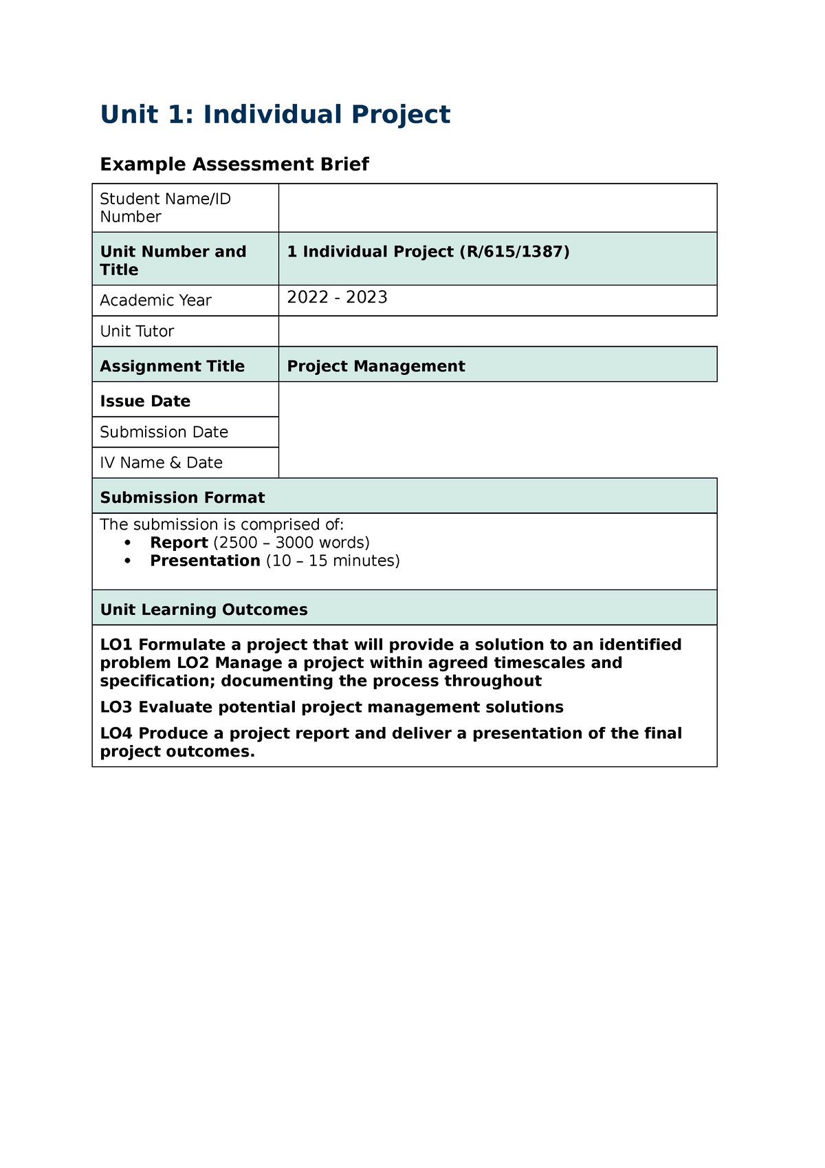 pearson set assignment guidance for unit 1 individual project