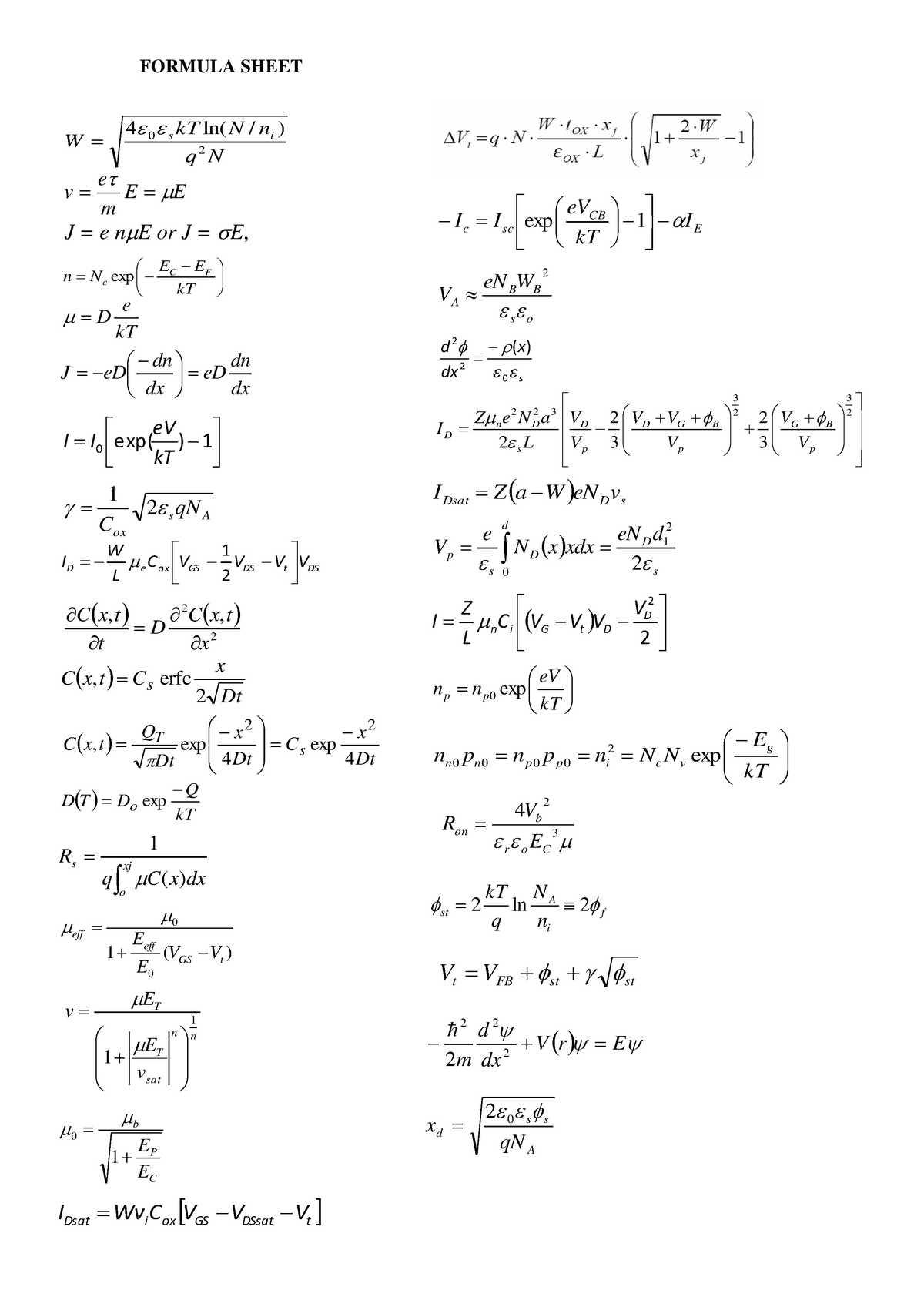 exam-january-2015-questions-formula-sheet-q-n-kt-n-n-w-s-i-2-4-0-ln