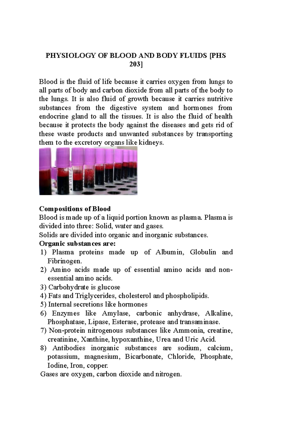 Screenshot 2024-03-08 at 12 - PHYSIOLOGY OF BLOOD AND BODY FLUIDS [PHS ...