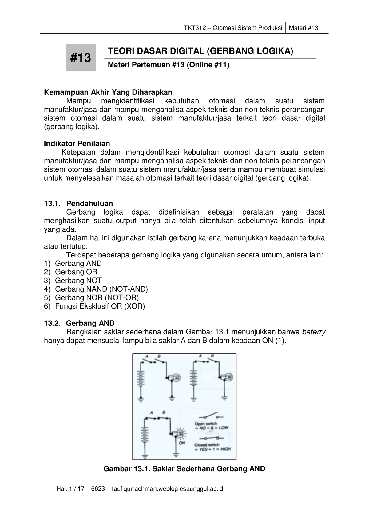 13 6623 TKT312 062019 Pdf - Otomasi Sistem Produksi - Studocu