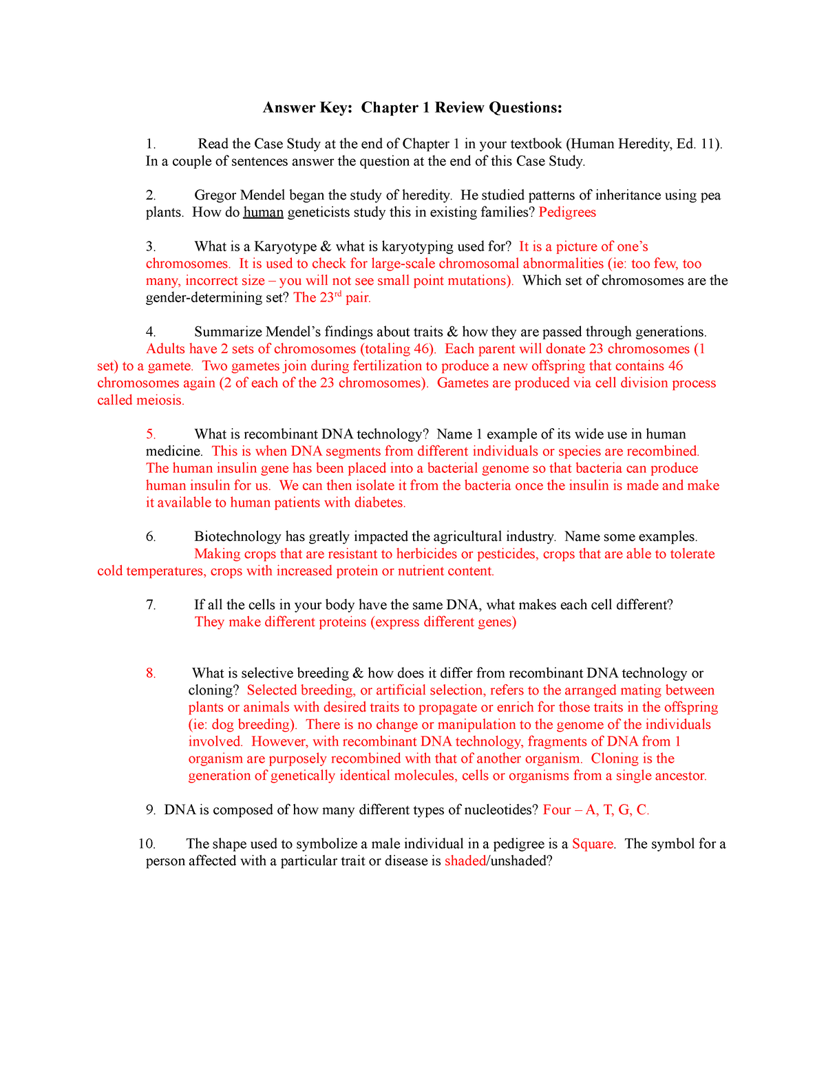 Ch. 1 Review Questions Answer Key - Answer Key: Chapter 1 Review ...