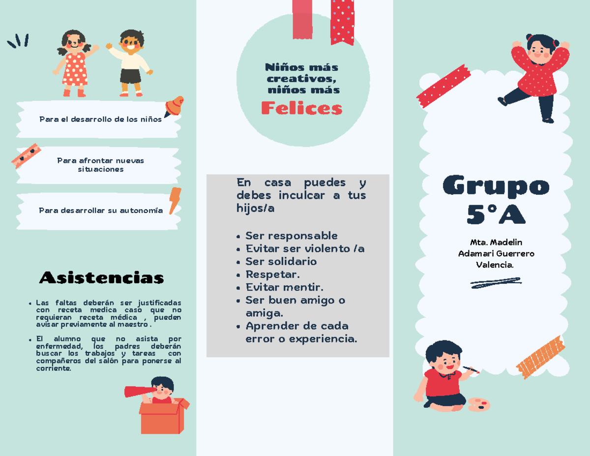 Folleto para padres de familia - Para el desarrollo de los niños Ser ...