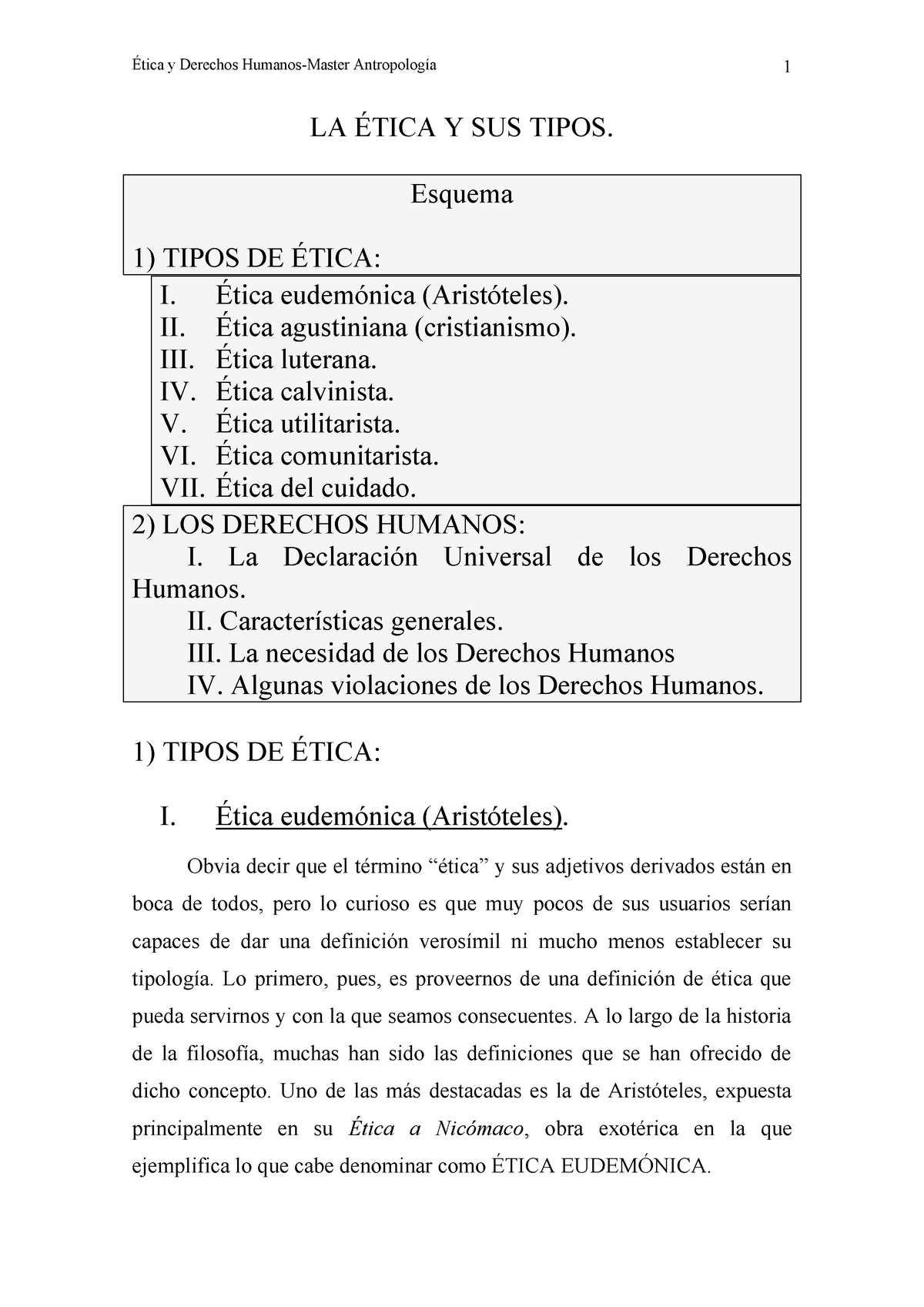 5 La Etica Y Sus Tipos Apunts 5 La Ética Y Sus Tipos Esquema 1 Tipos De Ética I Ética 0335