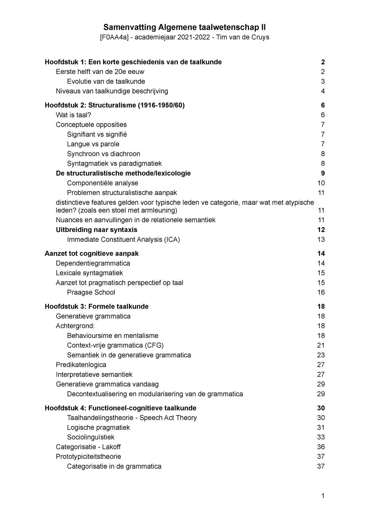 Samenvatting Algemene Taalwetenschap II - Samenvatting Algemene ...