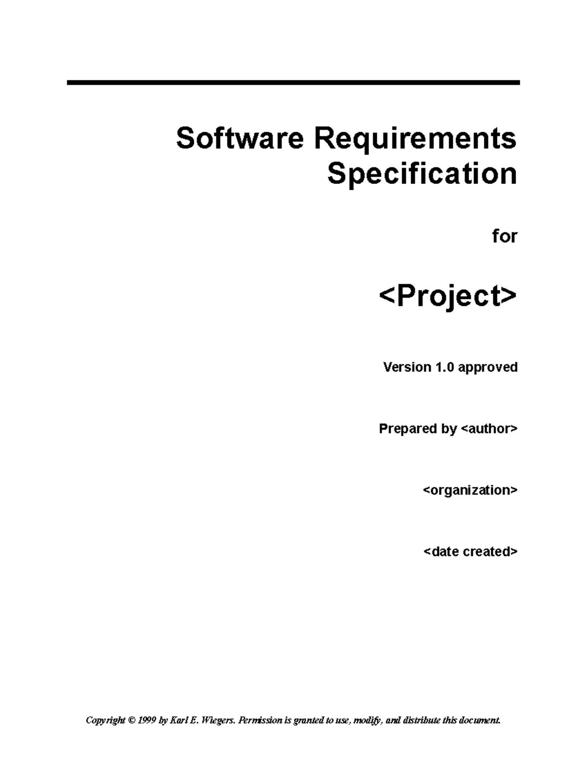 Srs template - Complete notes on software requirements specification ...