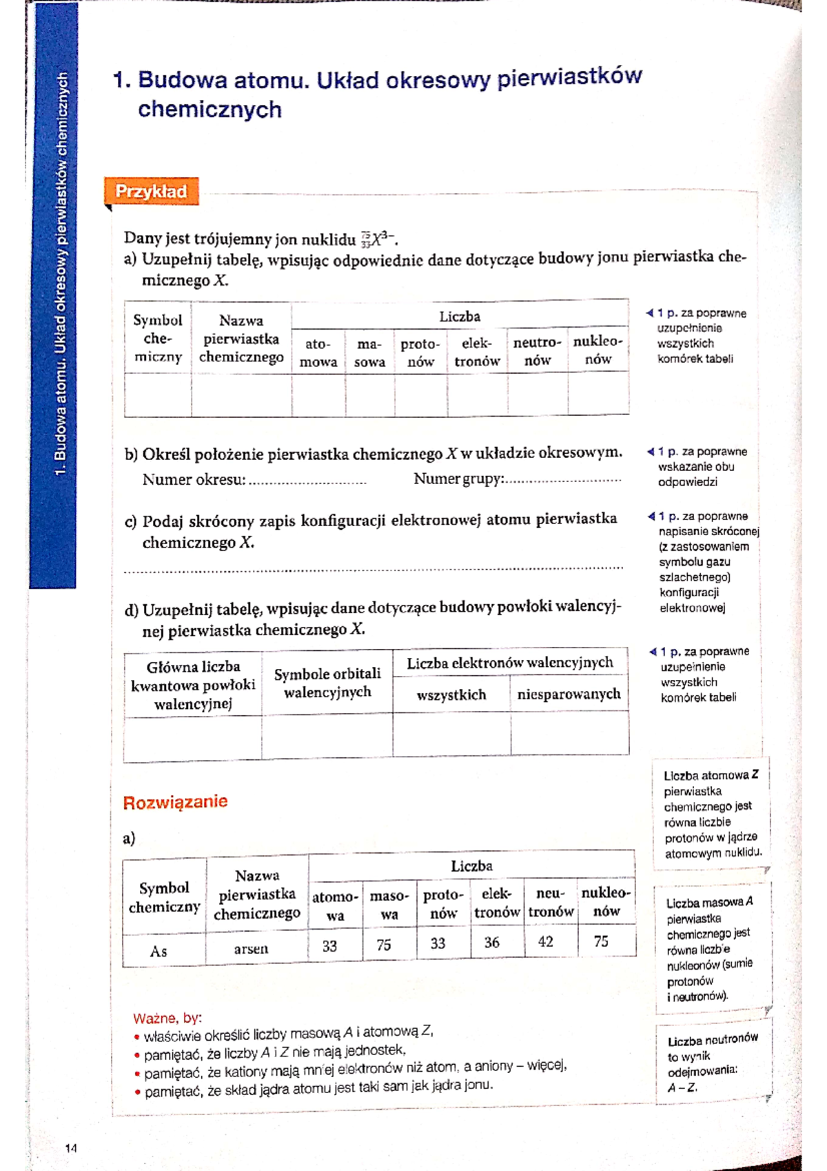 Budowa atomu. Układ okresowy - zadania powtórzeniowe - Chemia - Zakres