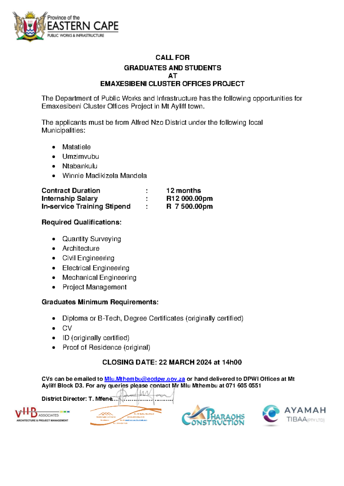 Call for Graduate Students - CALL FOR GRADUATES AND STUDENTS AT ...