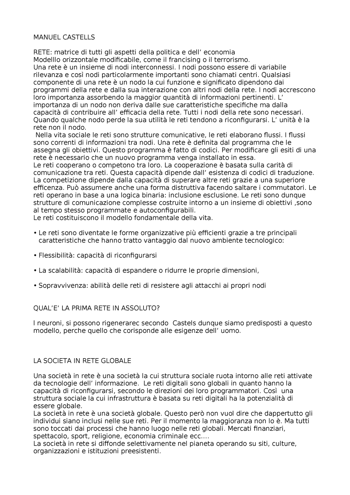 Manuel Castells W Riassunto I Media E La Moda Dal Cinema Ai Social Ai Social Network Manuel