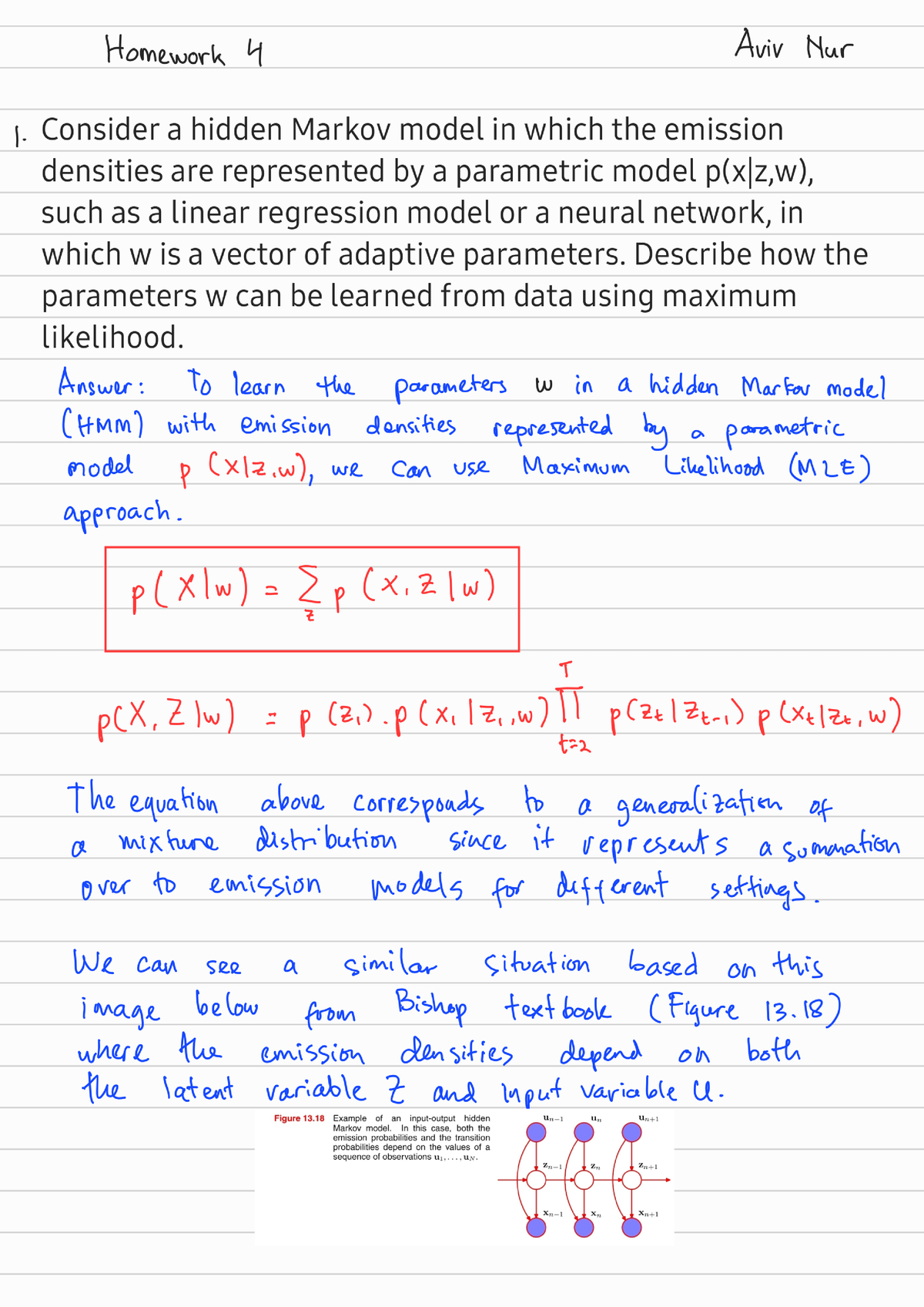 machine learning homework problem