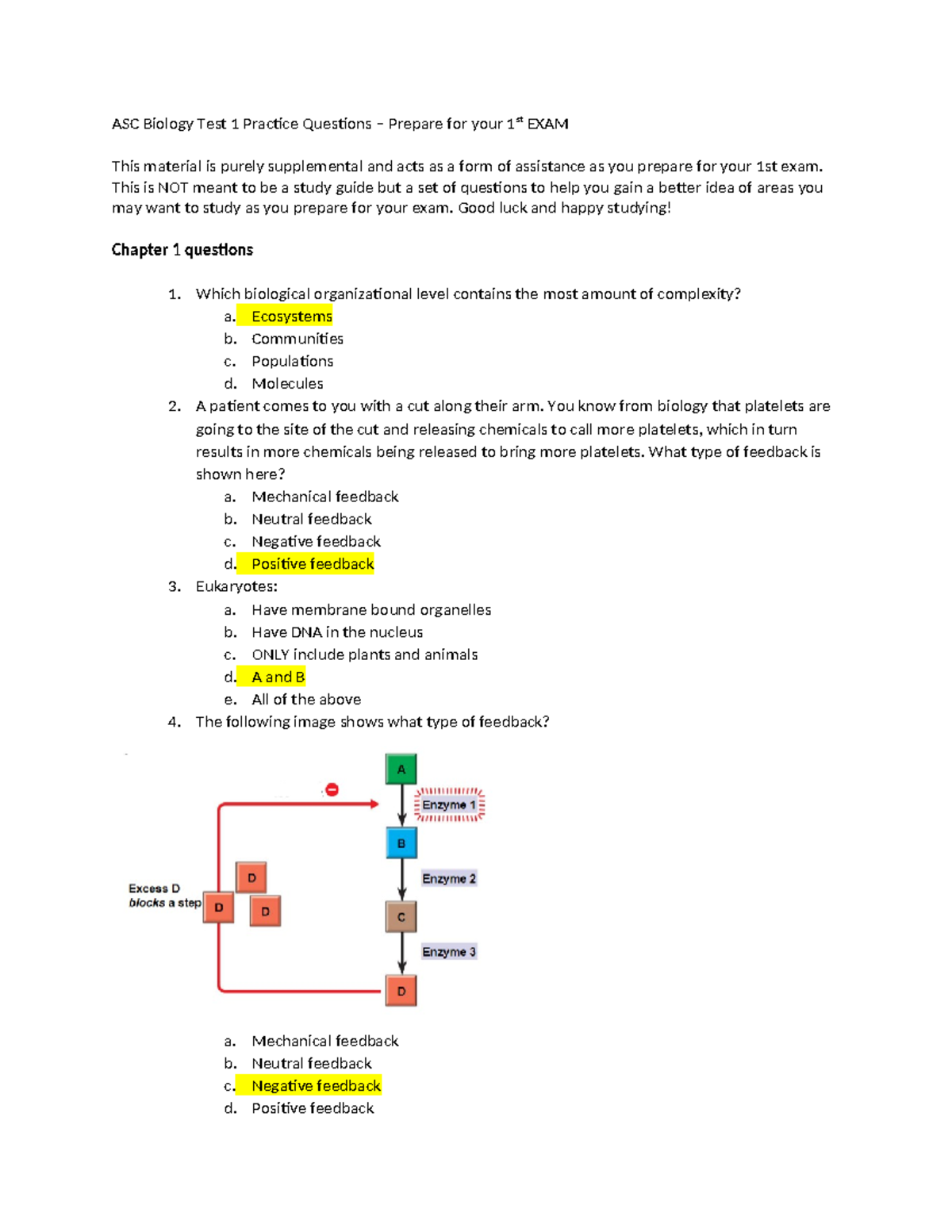 Biology+Practice+Exam+1+Answers - ASC Biology Test 1 Practice Questions ...