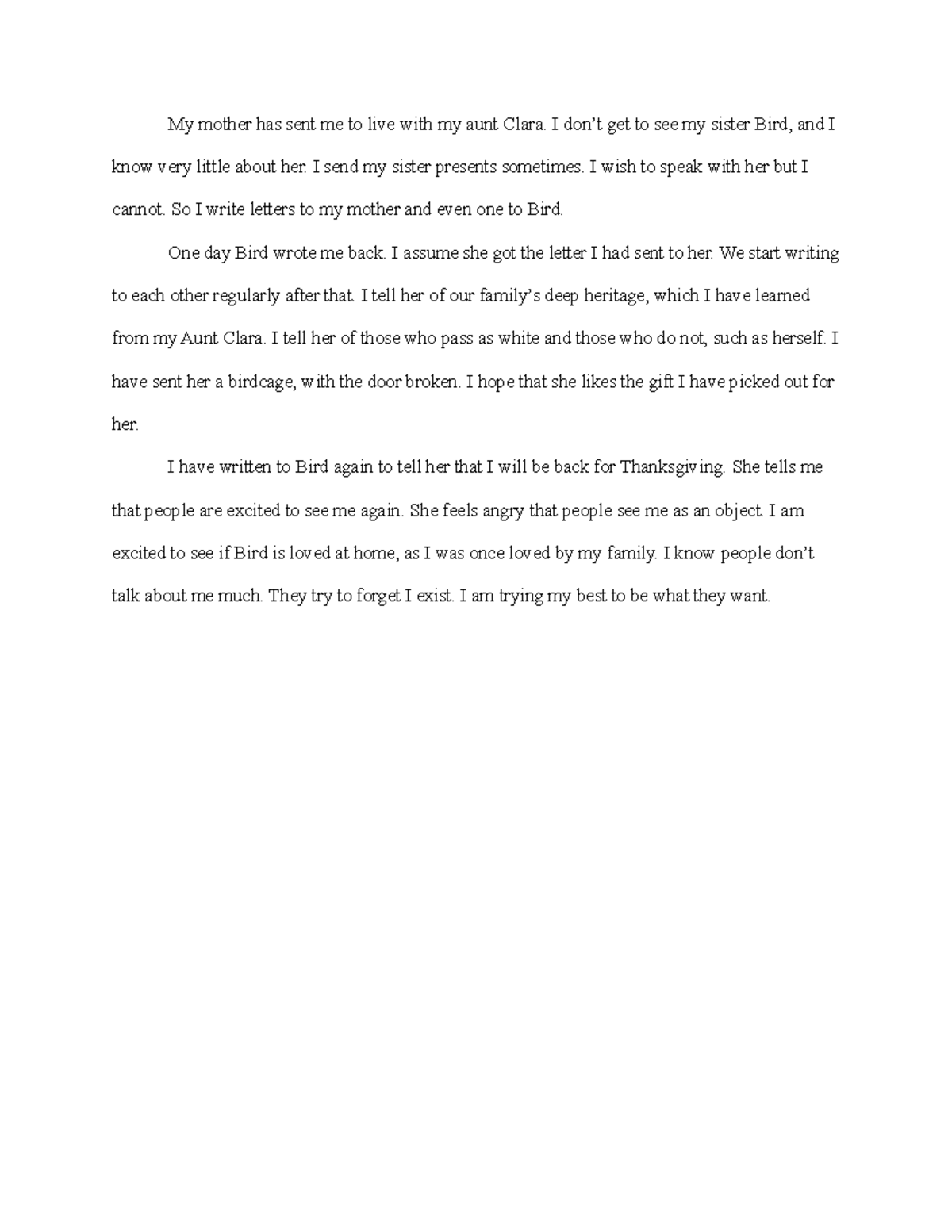 Boy, Snow, Bird Boy, Snow, Bird from Snow's Perspective My mother