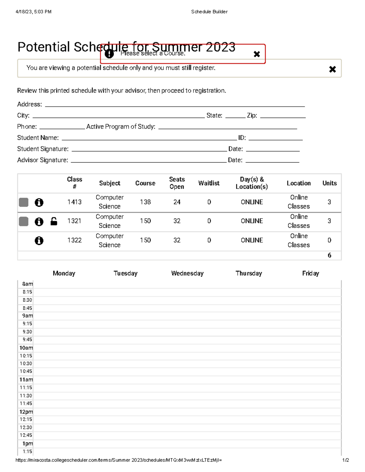 Ttu Schedule Builder - 2l6hbx7