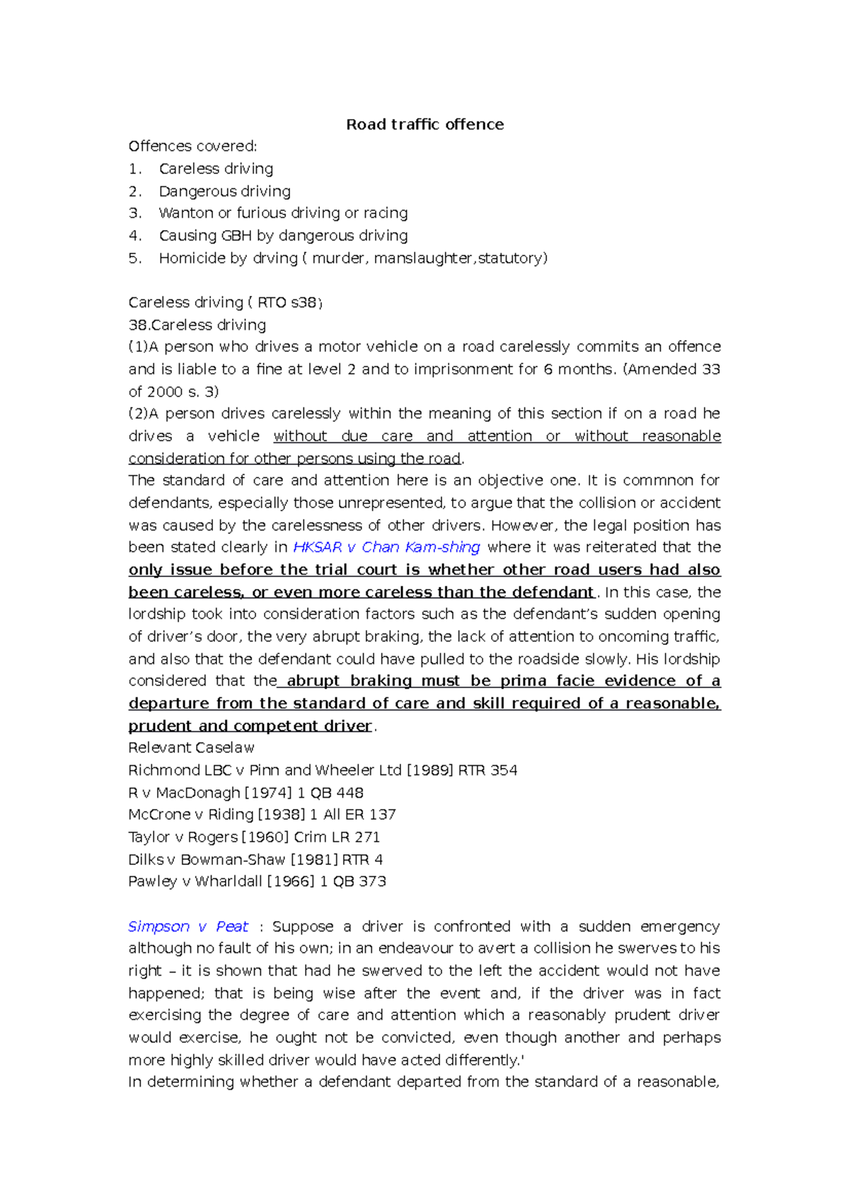 road-traffic-offence-lecture-notes-8-road-traffic-offence-offences